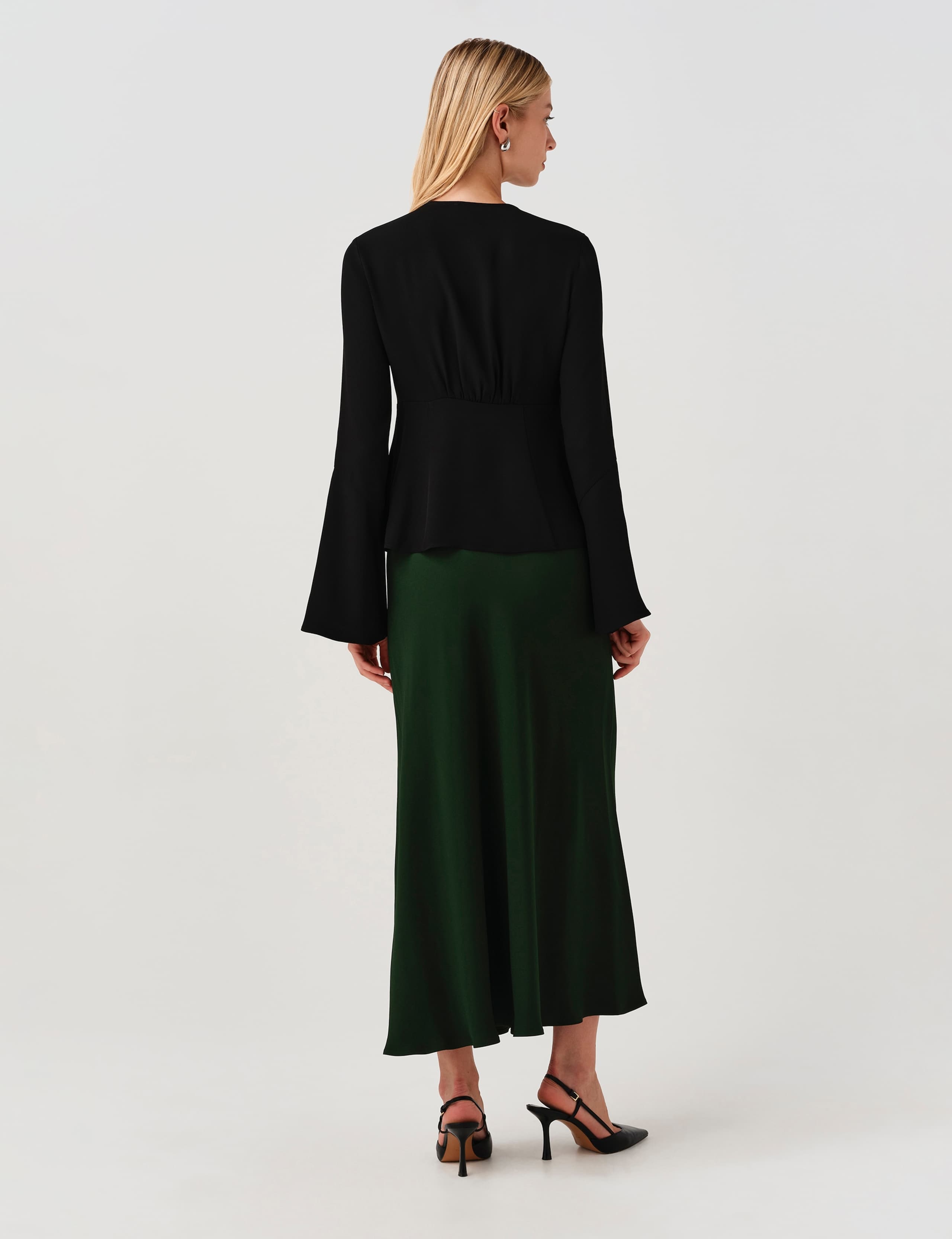 Round Neck Button Long Sleeve Blouse 3 of 10