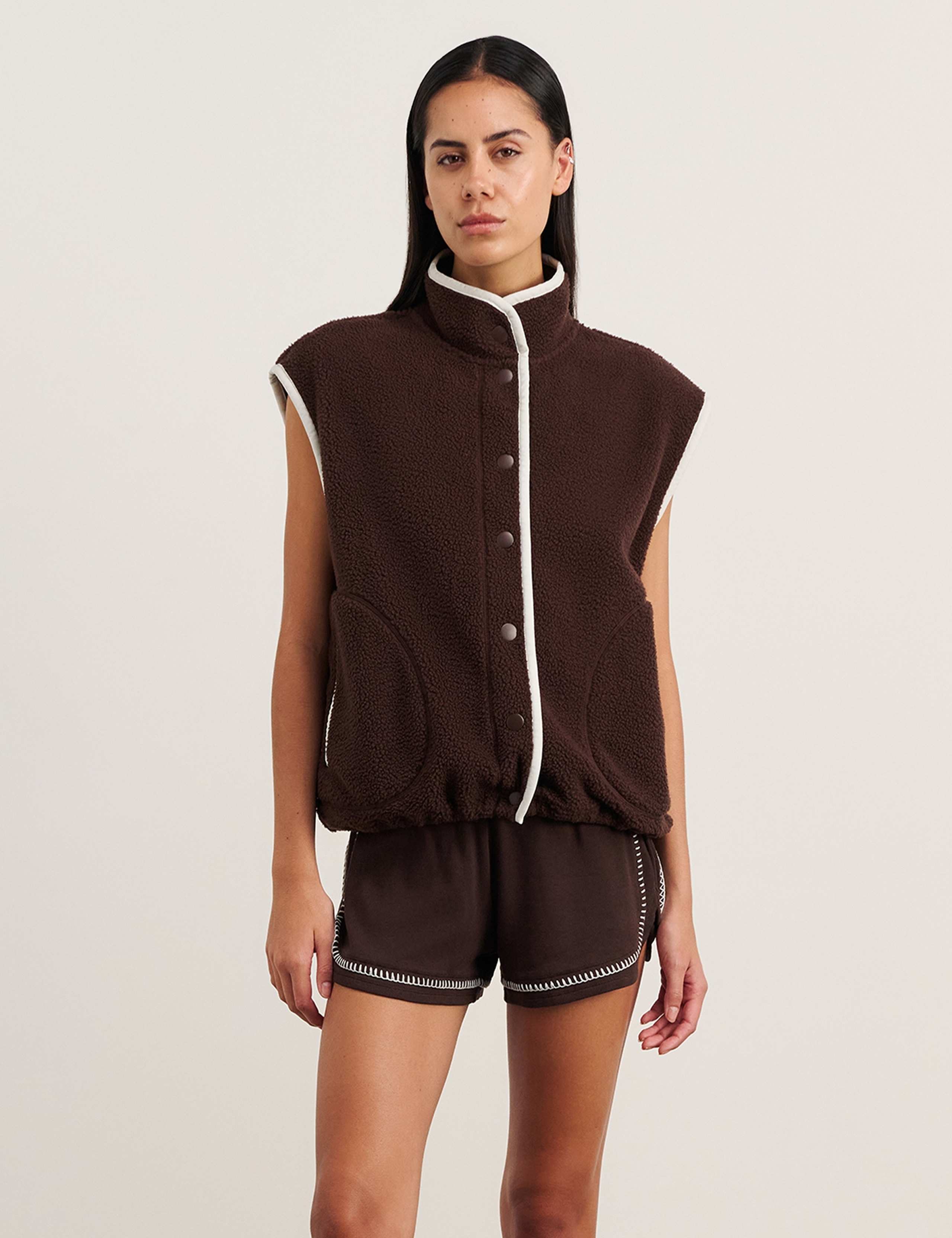 Fleece Button Front Gilet 2 of 5