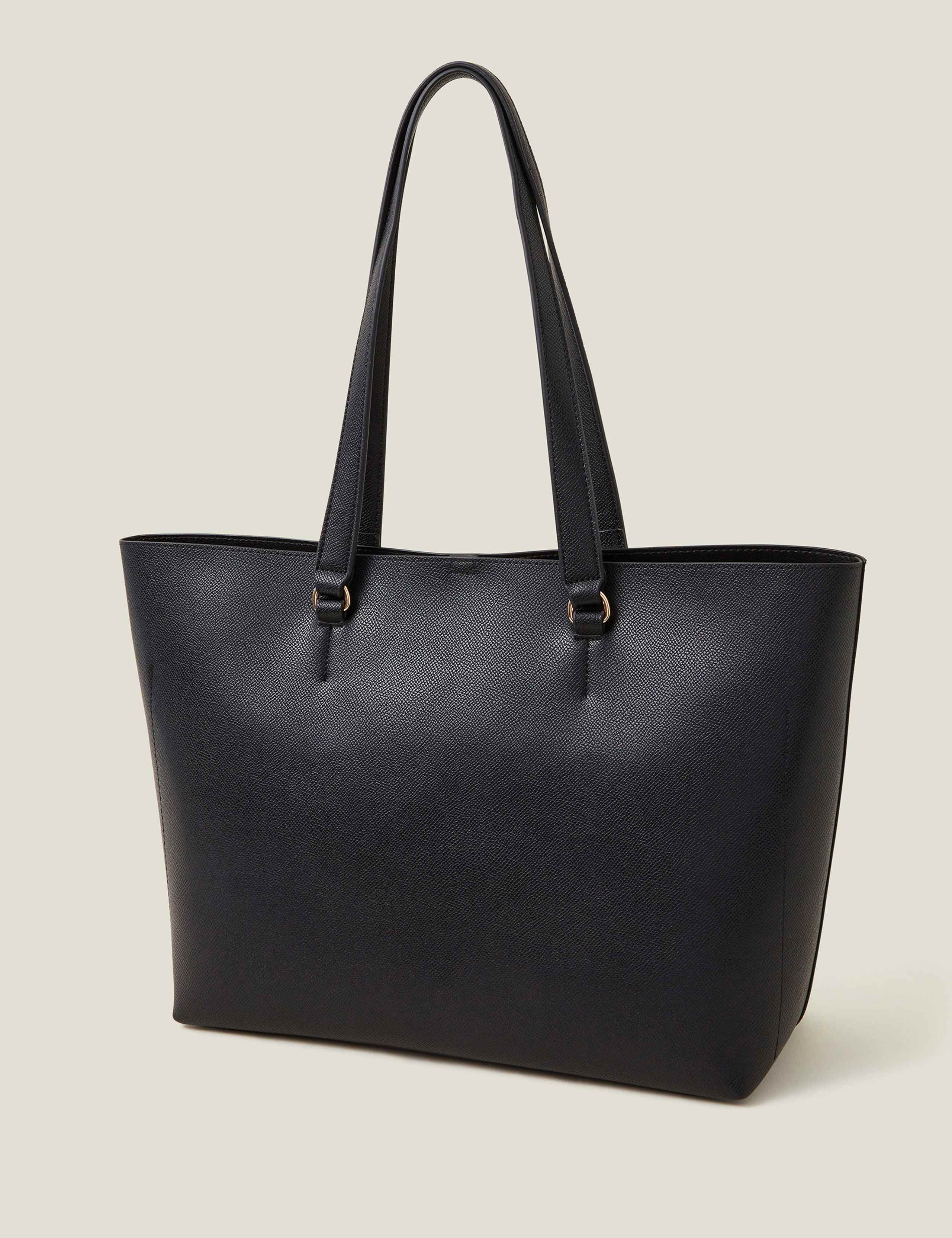 Faux Leather Shoulder Tote Bag 4 of 5