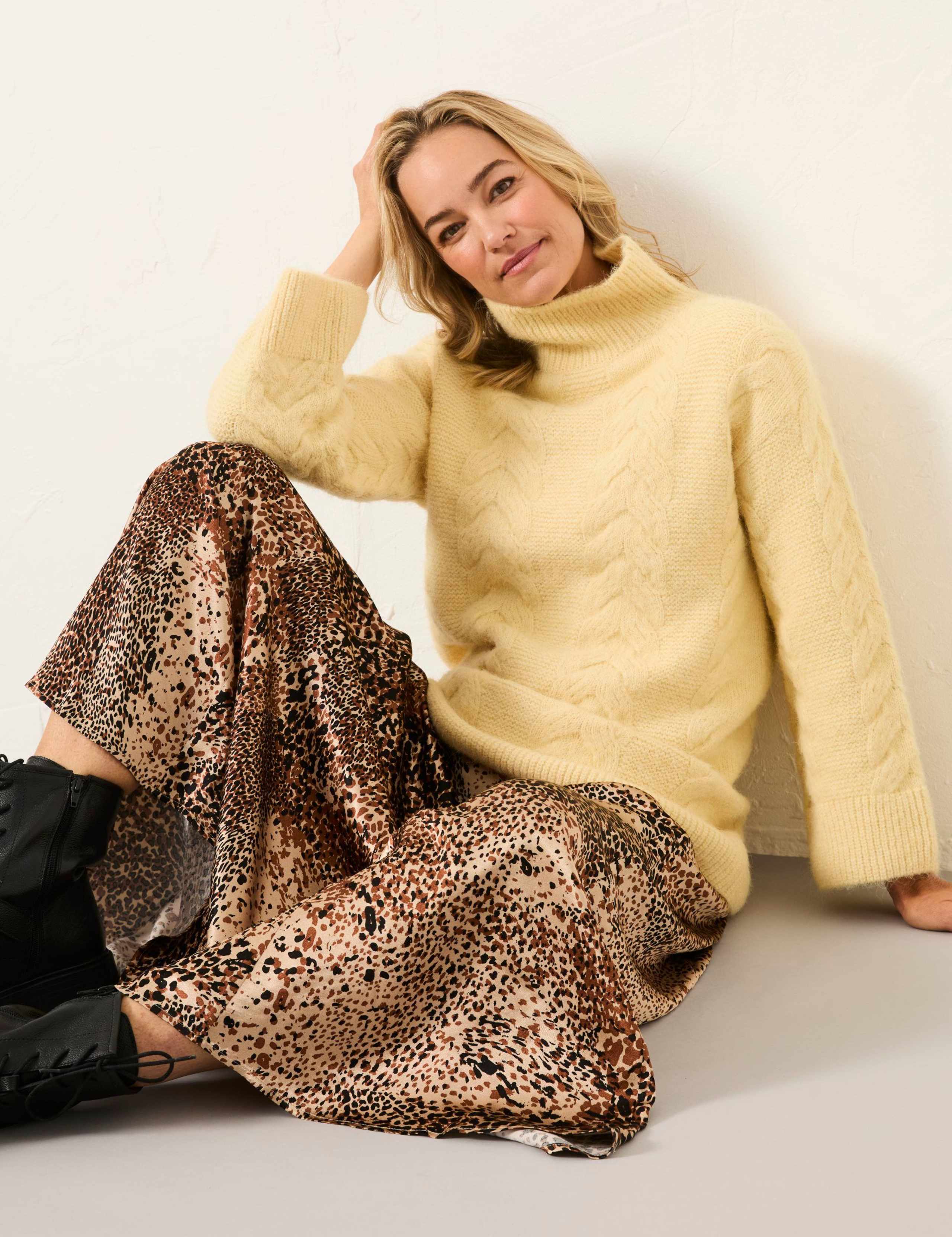 Animal Print Midi A-Line Skirt 6 of 6