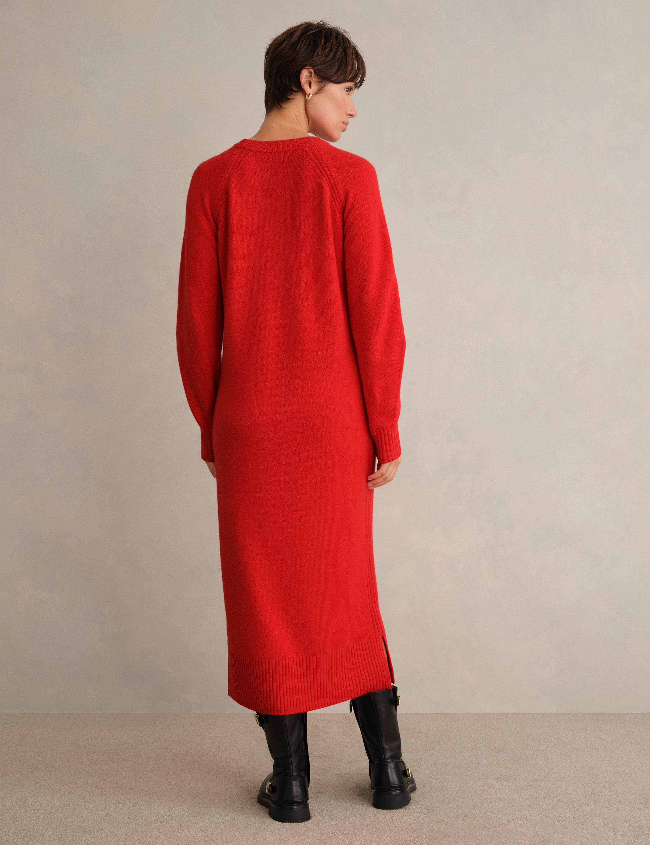Merino Wool Rich Knitted Midi Jumper Dress 4 of 6