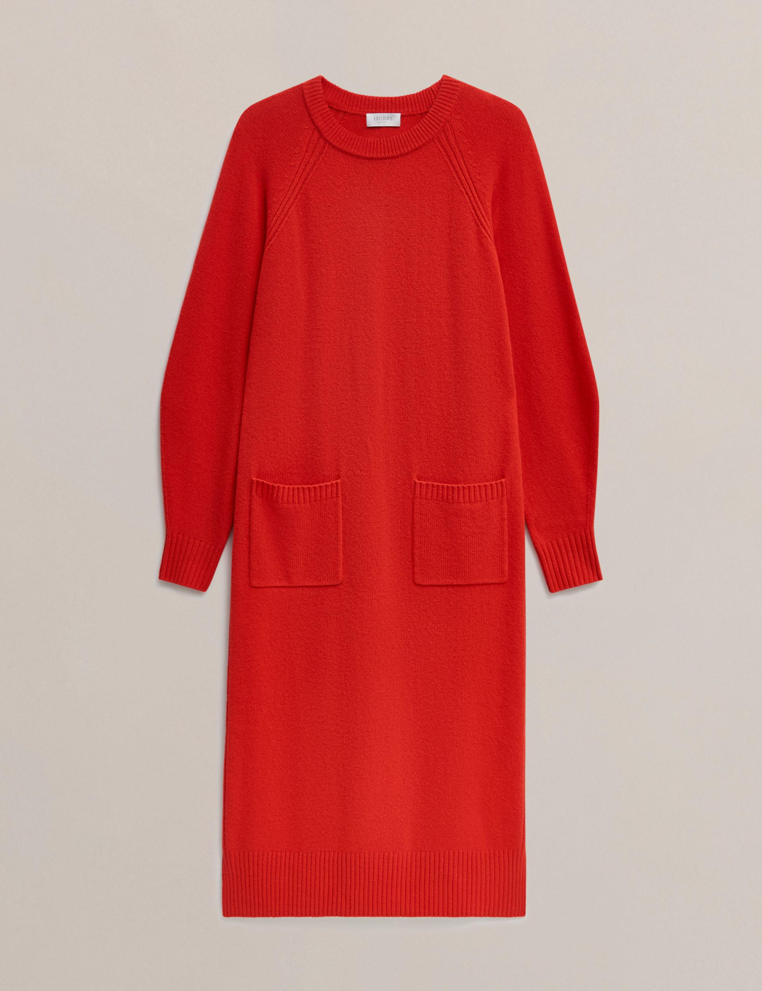 Merino Wool Rich Knitted Midi Jumper Dress 2 of 6