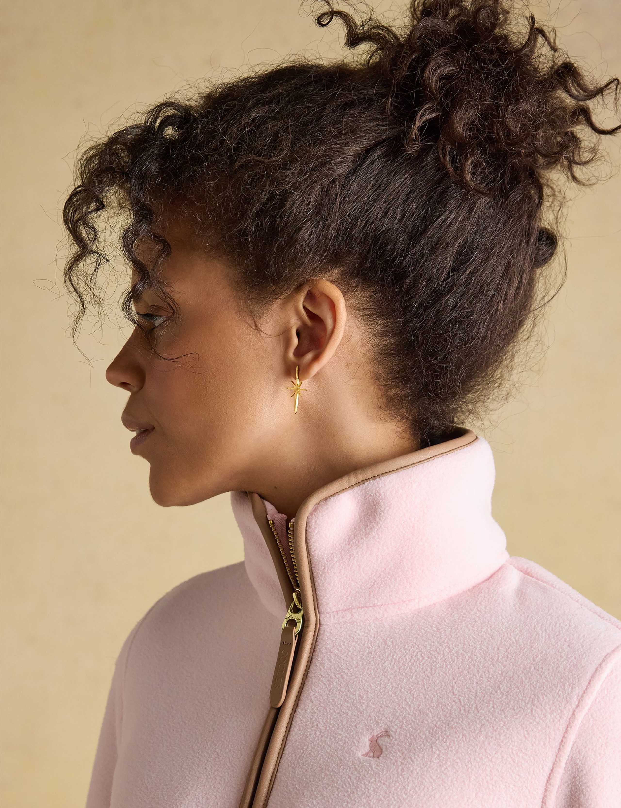 Textured Quarter Zip Fleece Sweatshirt 5 of 7