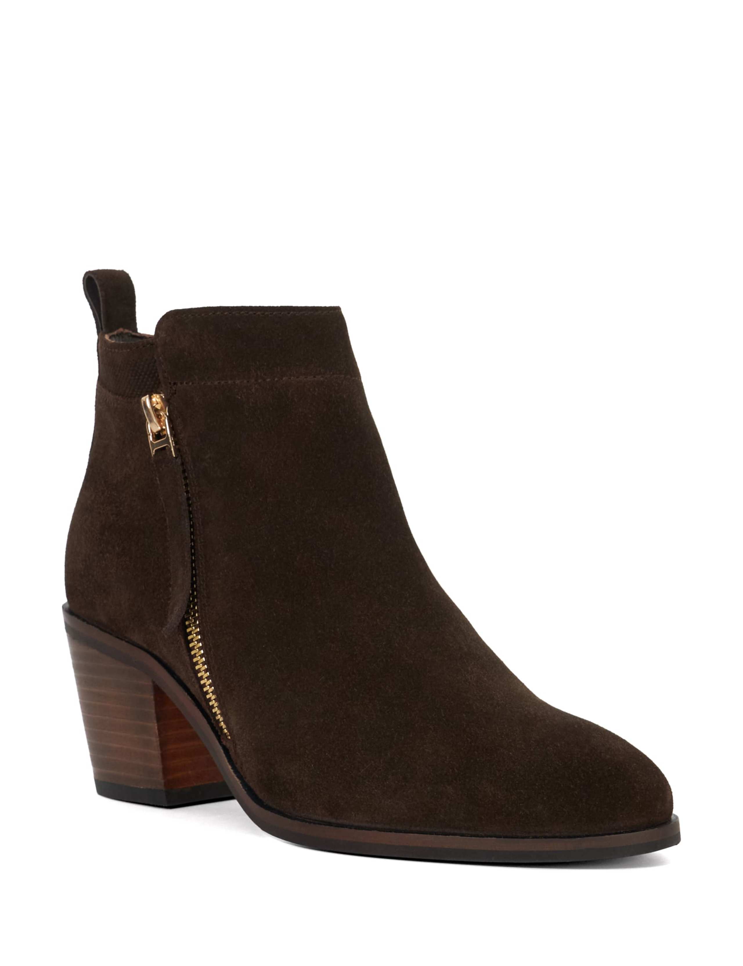 Suede Block Heel Ankle Boots 2 of 5
