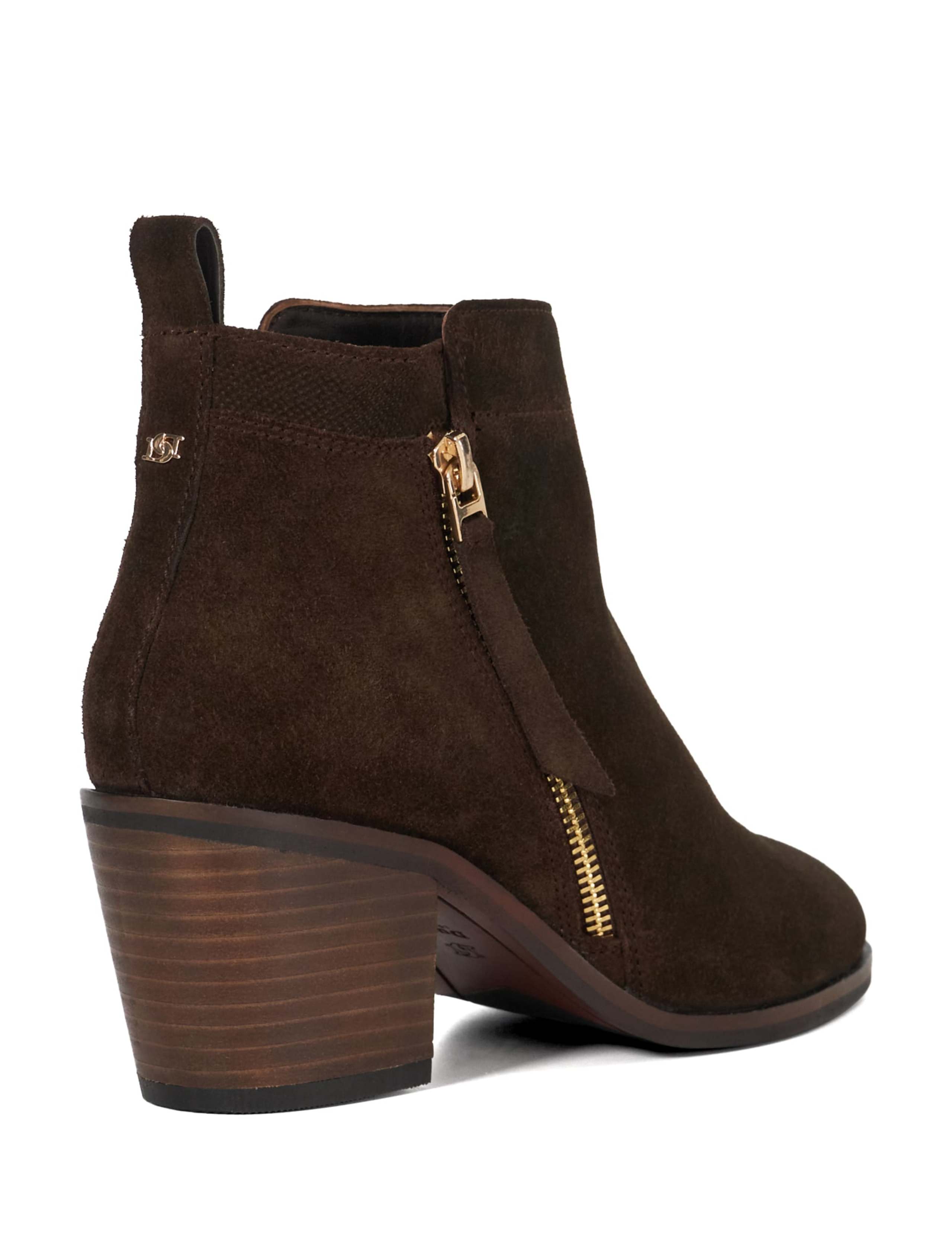 Suede Block Heel Ankle Boots 3 of 5