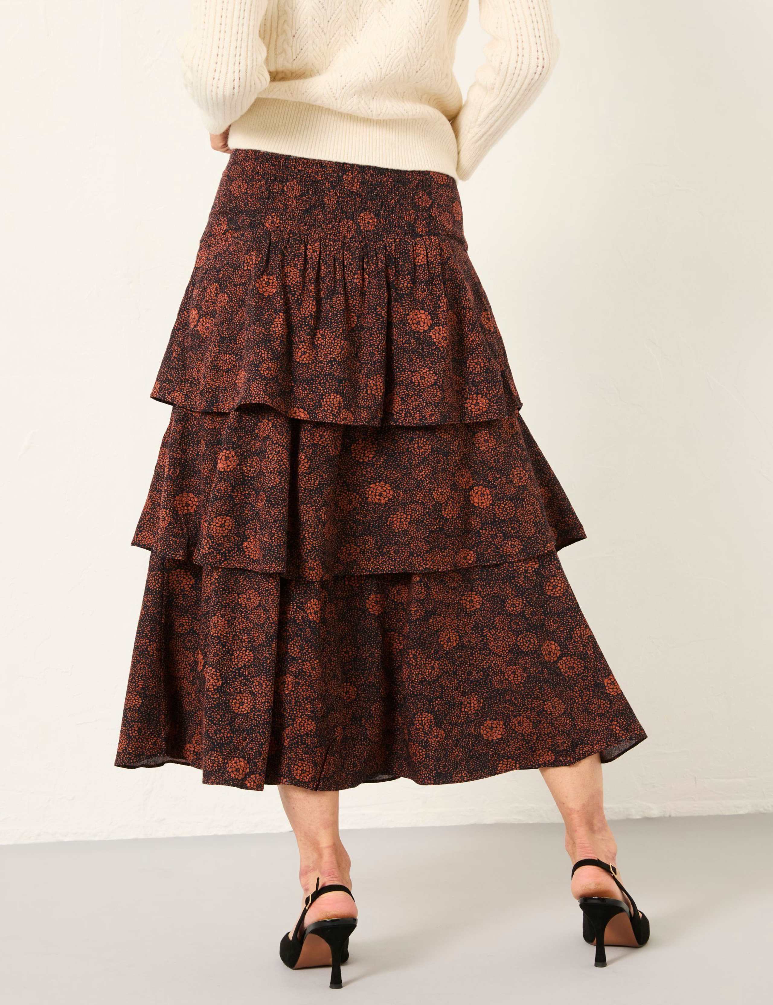 Floral Midi Tiered Skirt 5 of 6