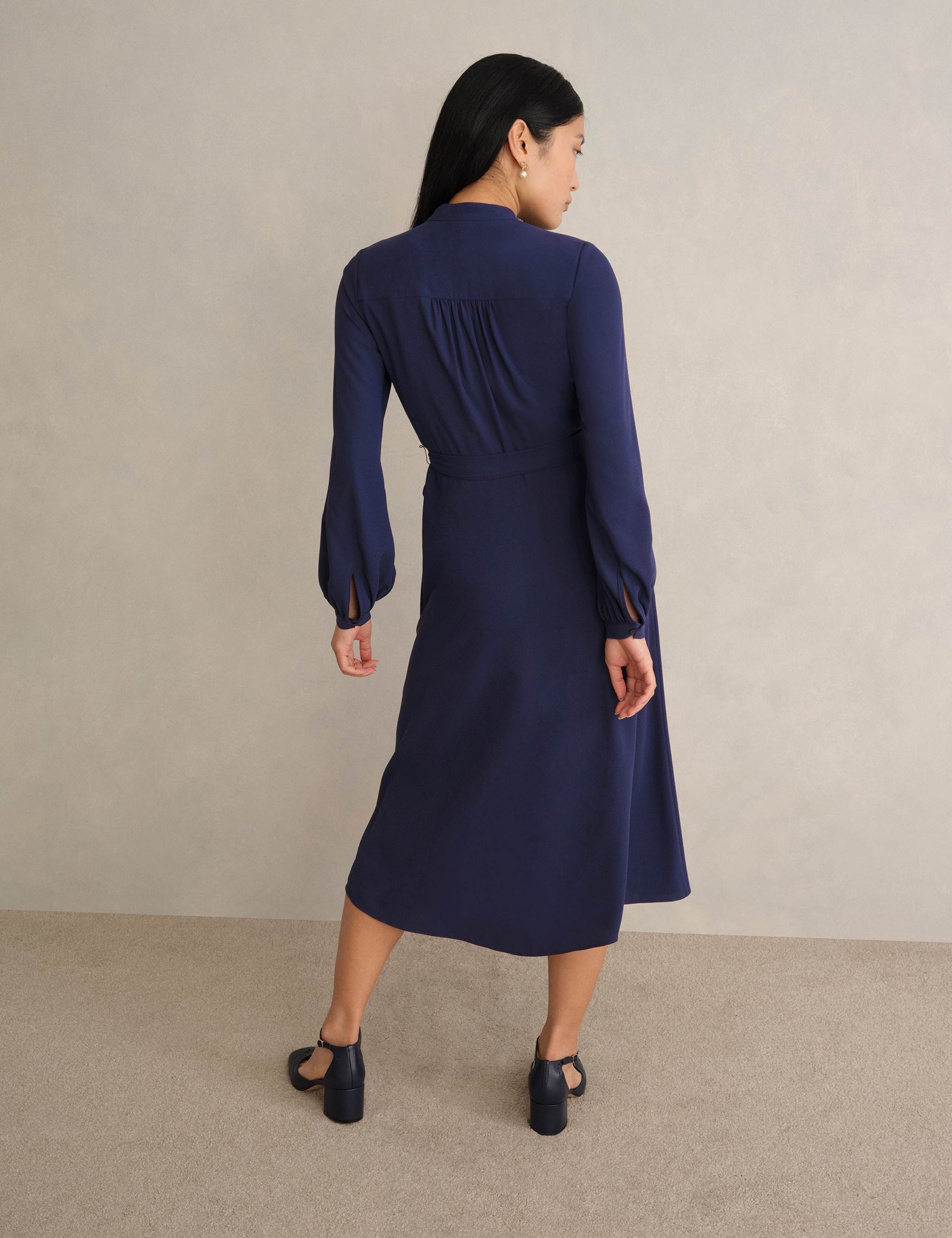 V-Neck Midi Wrap Dress 4 of 6