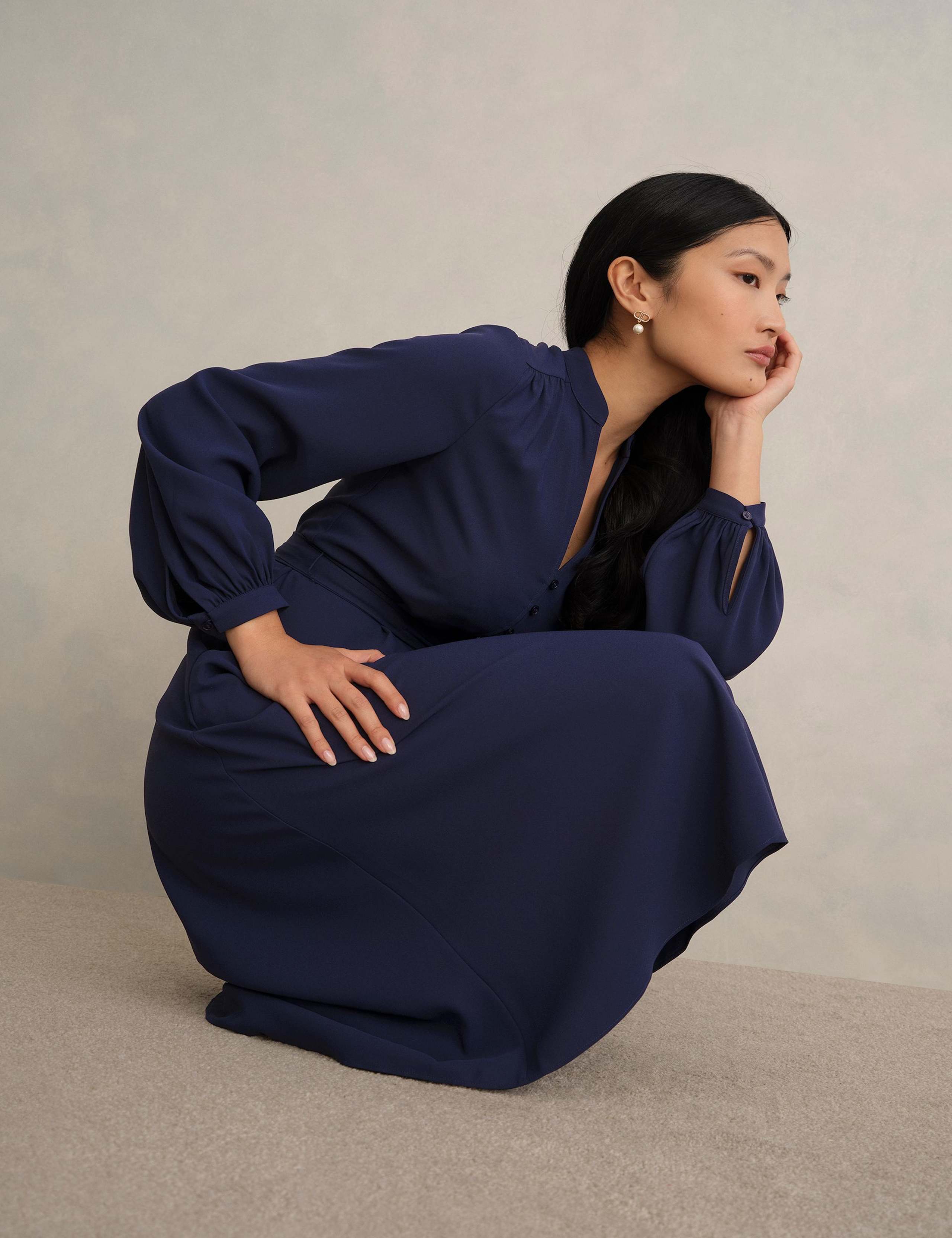 V-Neck Midi Wrap Dress 5 of 6