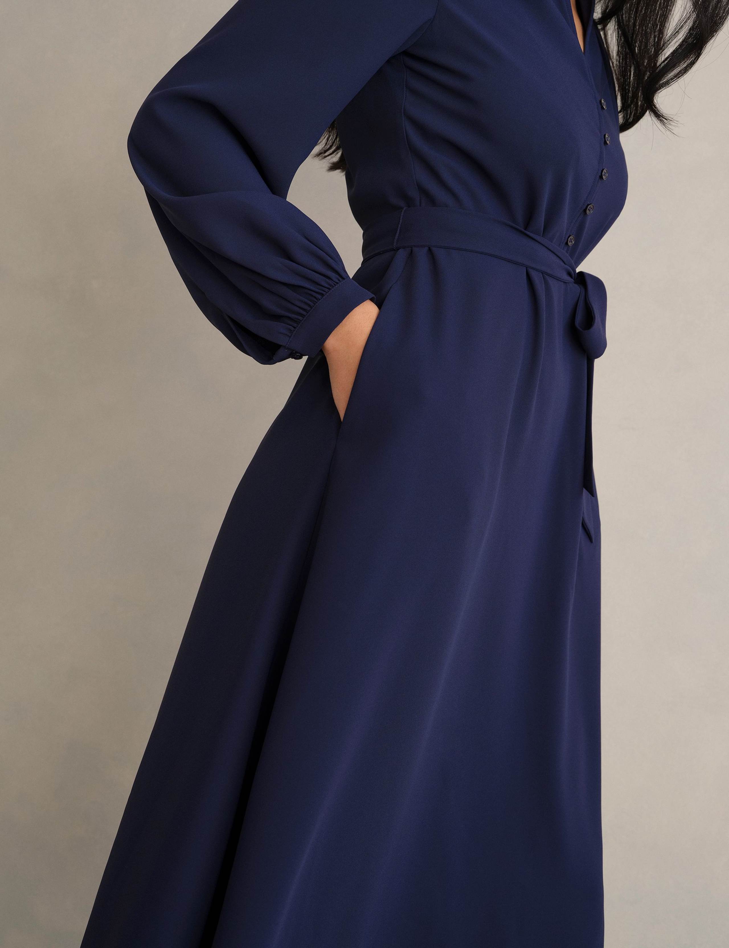 V-Neck Midi Wrap Dress 6 of 6