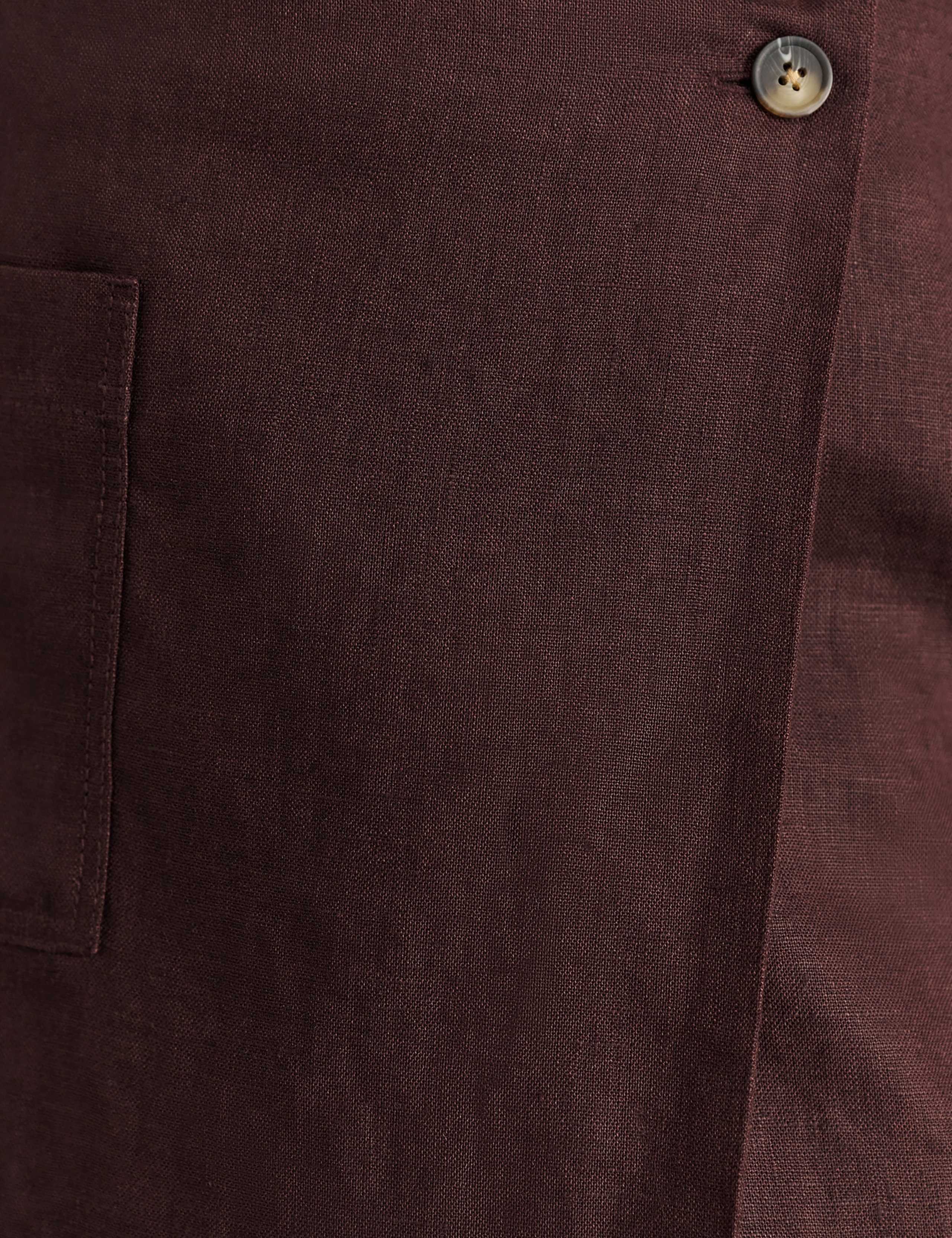 Pure Linen Mini Wrap Skirt 6 of 6
