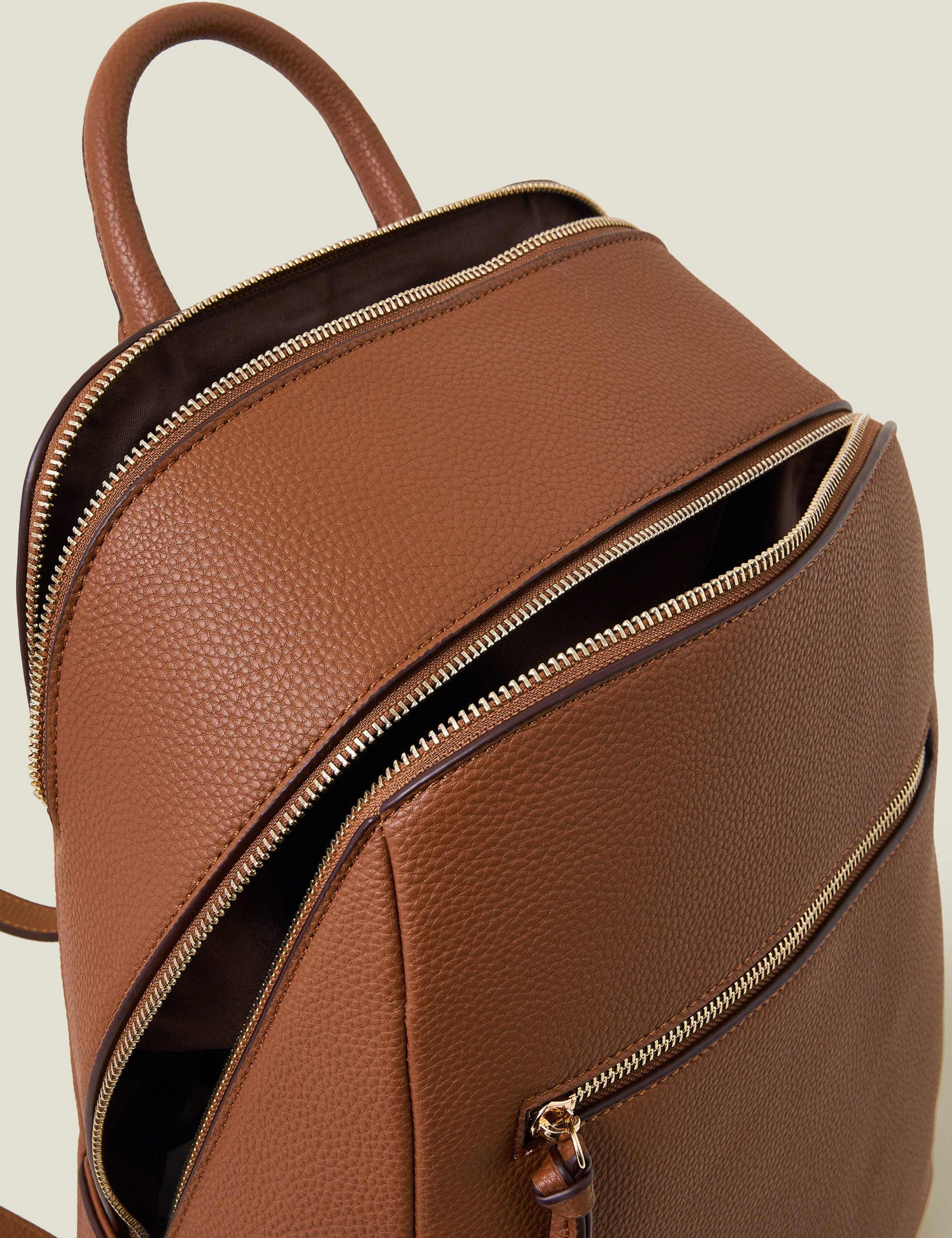 Faux Leather Zip Around Backpack 5 of 5