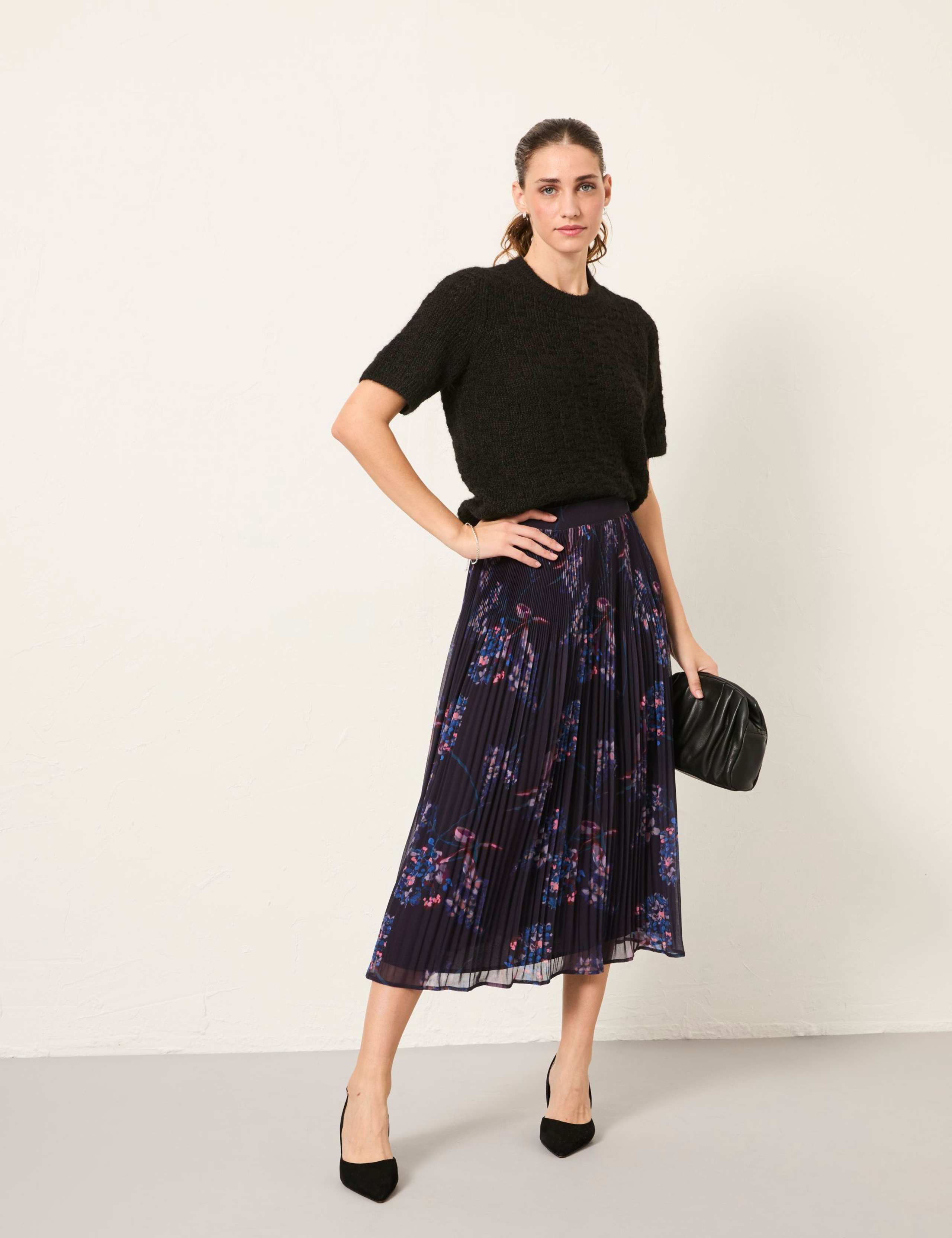 Floral Maxi Pleated Skirt 1 of 6
