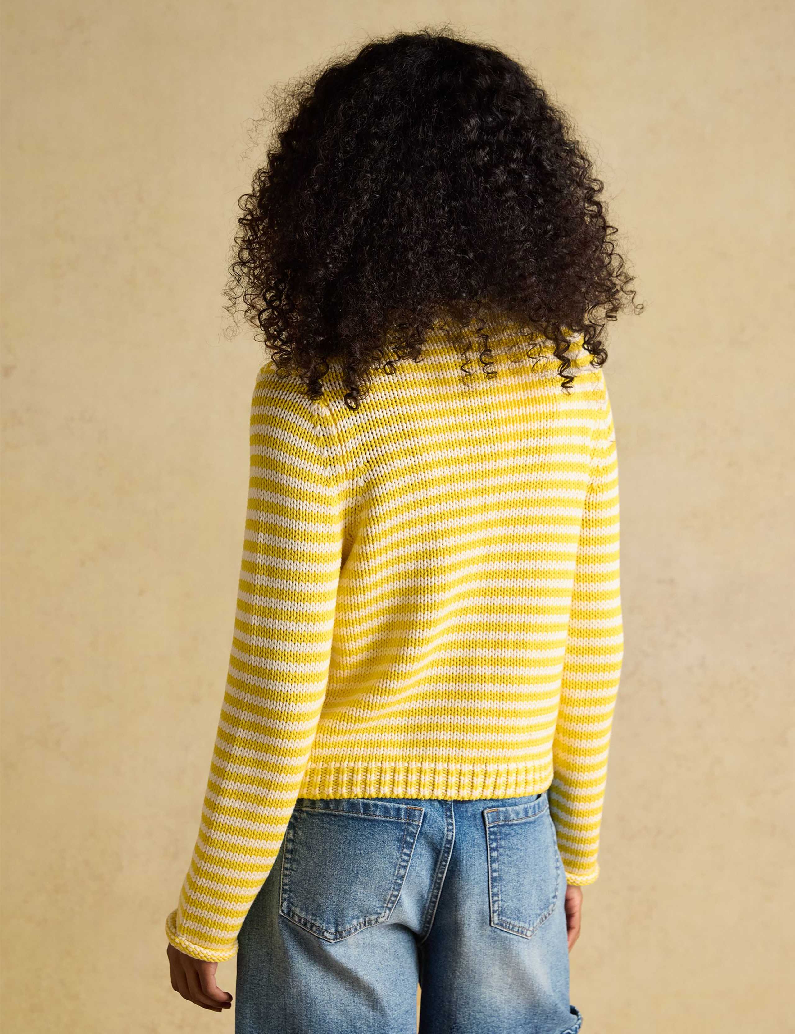 Pure Cotton Striped Crew Neck Jumper 5 of 9