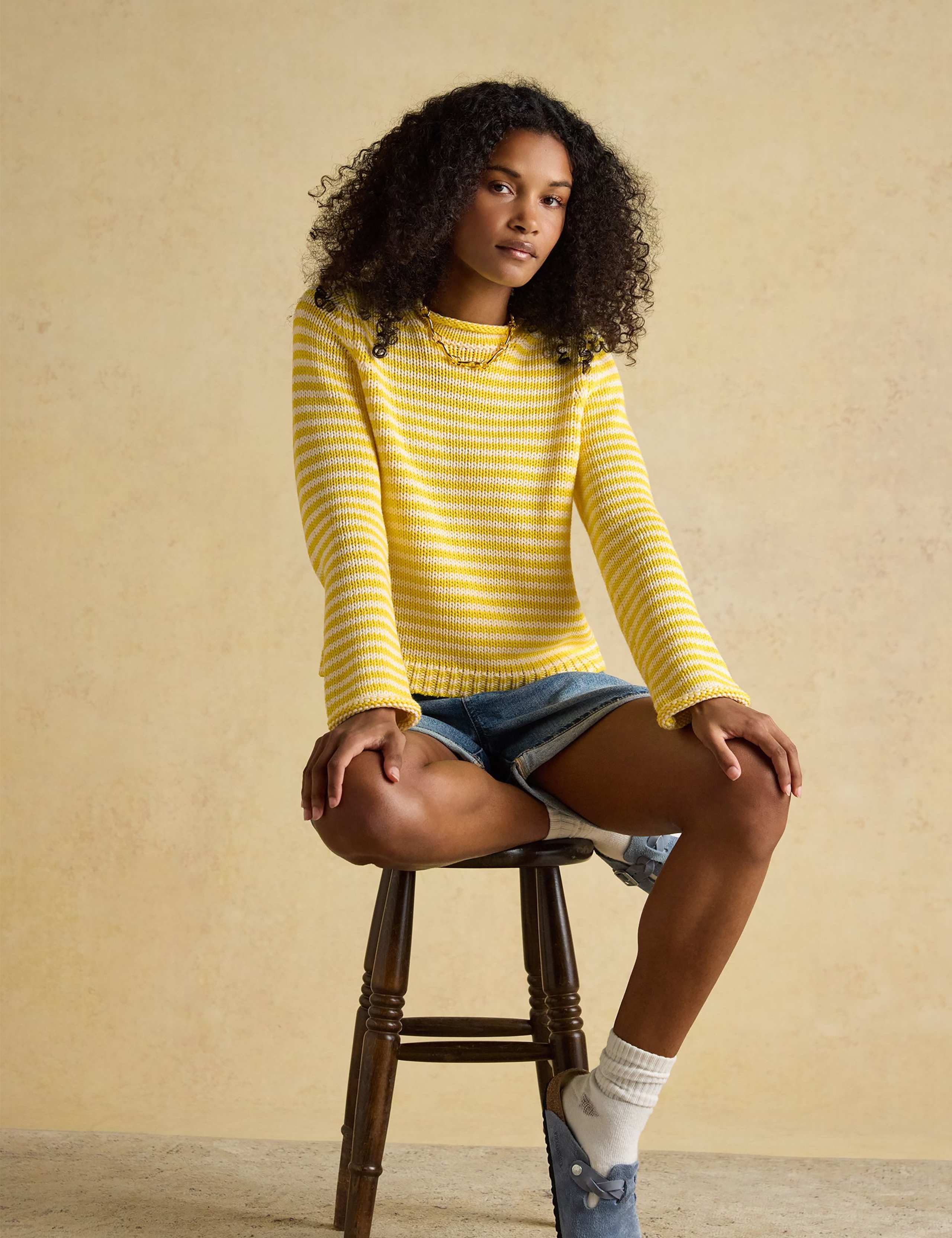 Pure Cotton Striped Crew Neck Jumper 6 of 9