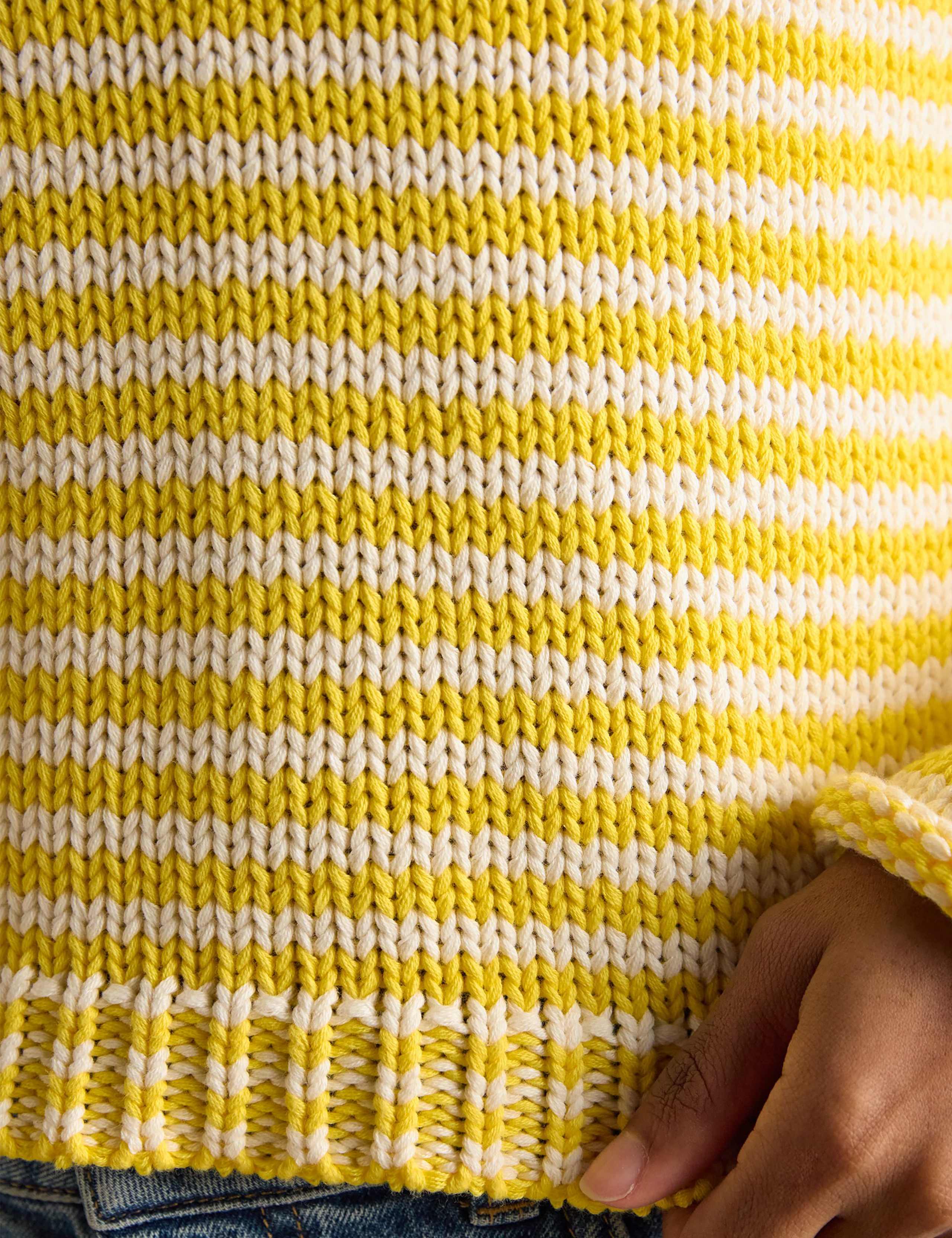 Pure Cotton Striped Crew Neck Jumper 8 of 9