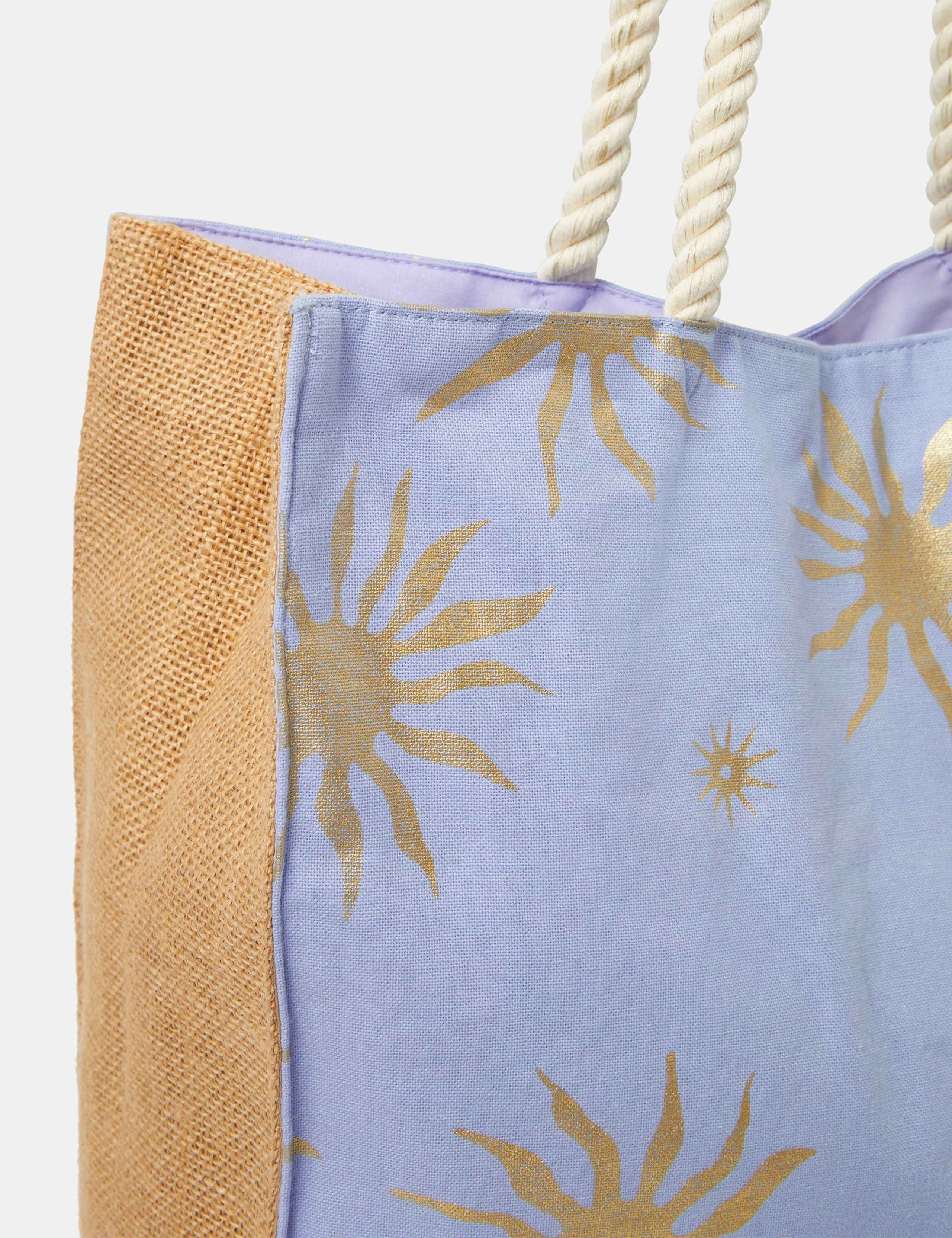 Pure Cotton Metallic Sun Shopper Tote Bag 4 of 5