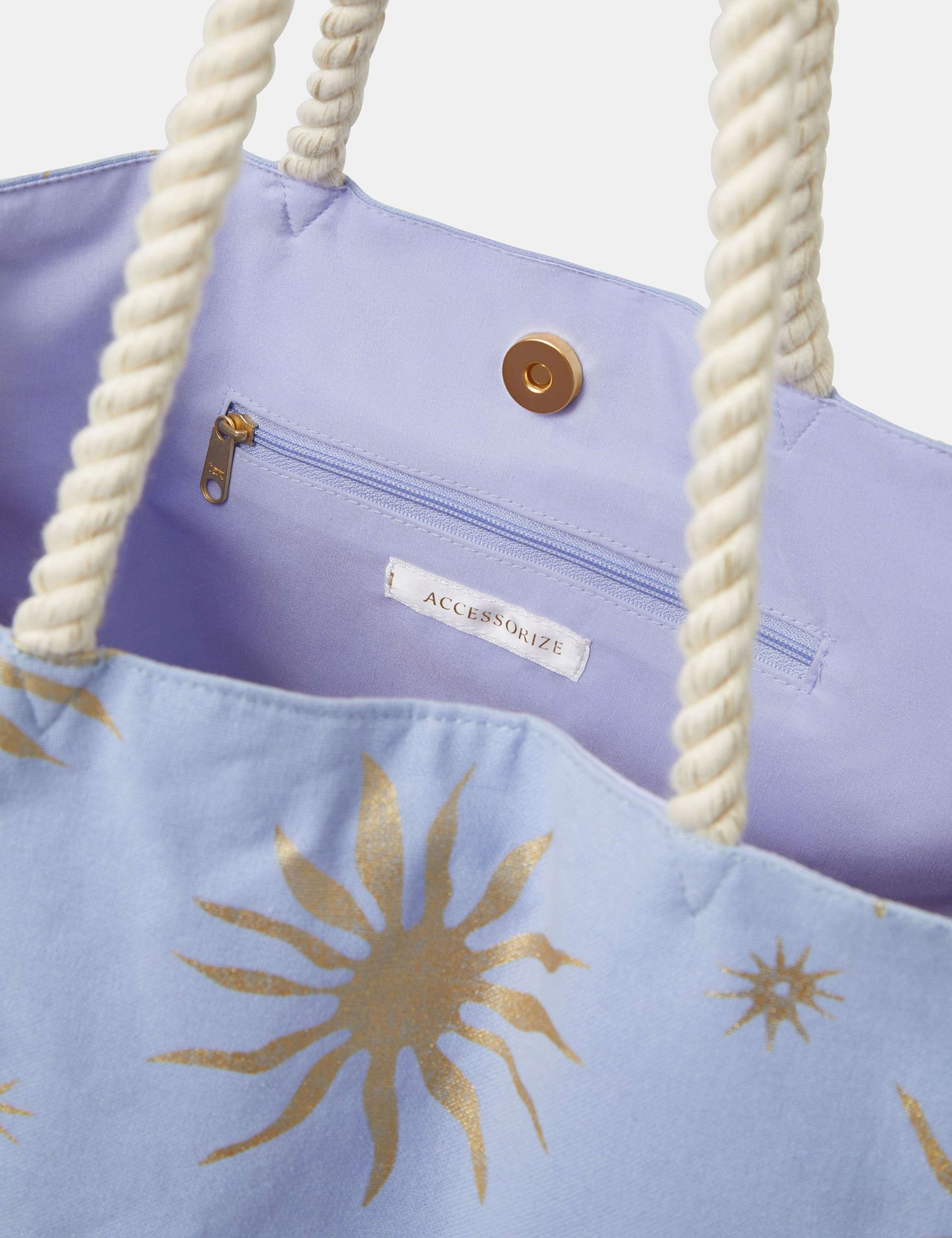 Pure Cotton Metallic Sun Shopper Tote Bag 5 of 5