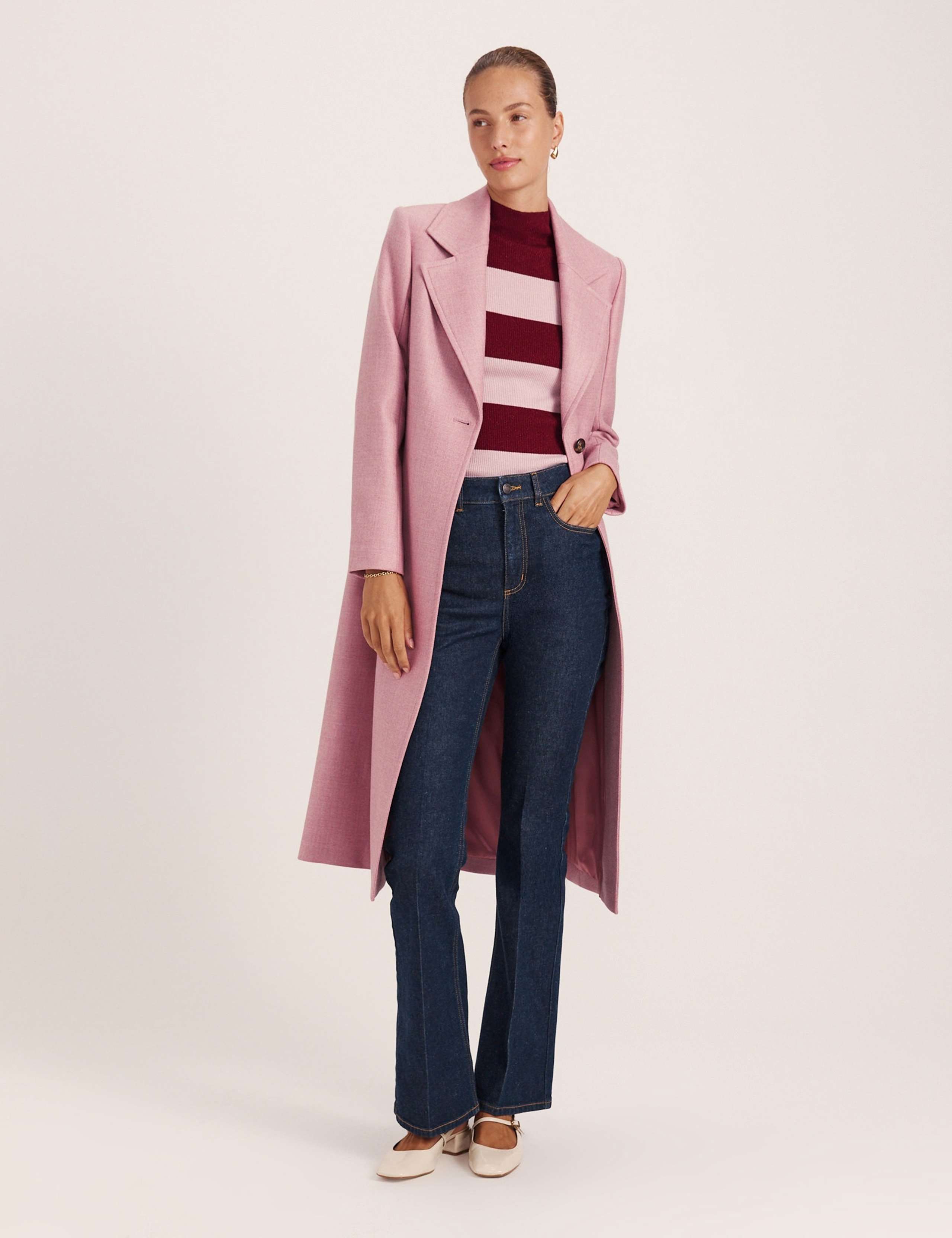 High Waisted Crease Front Bootcut Jeans with Lyocell 2 of 8