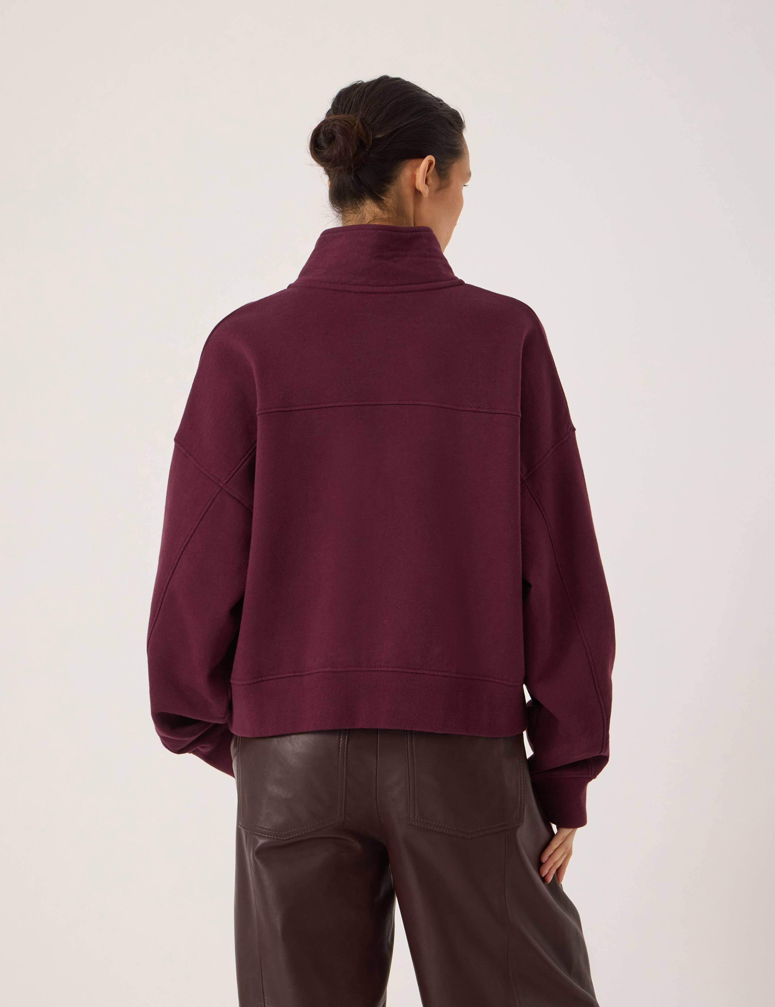 Pure Cotton Button Detail Sweatshirt 5 of 5
