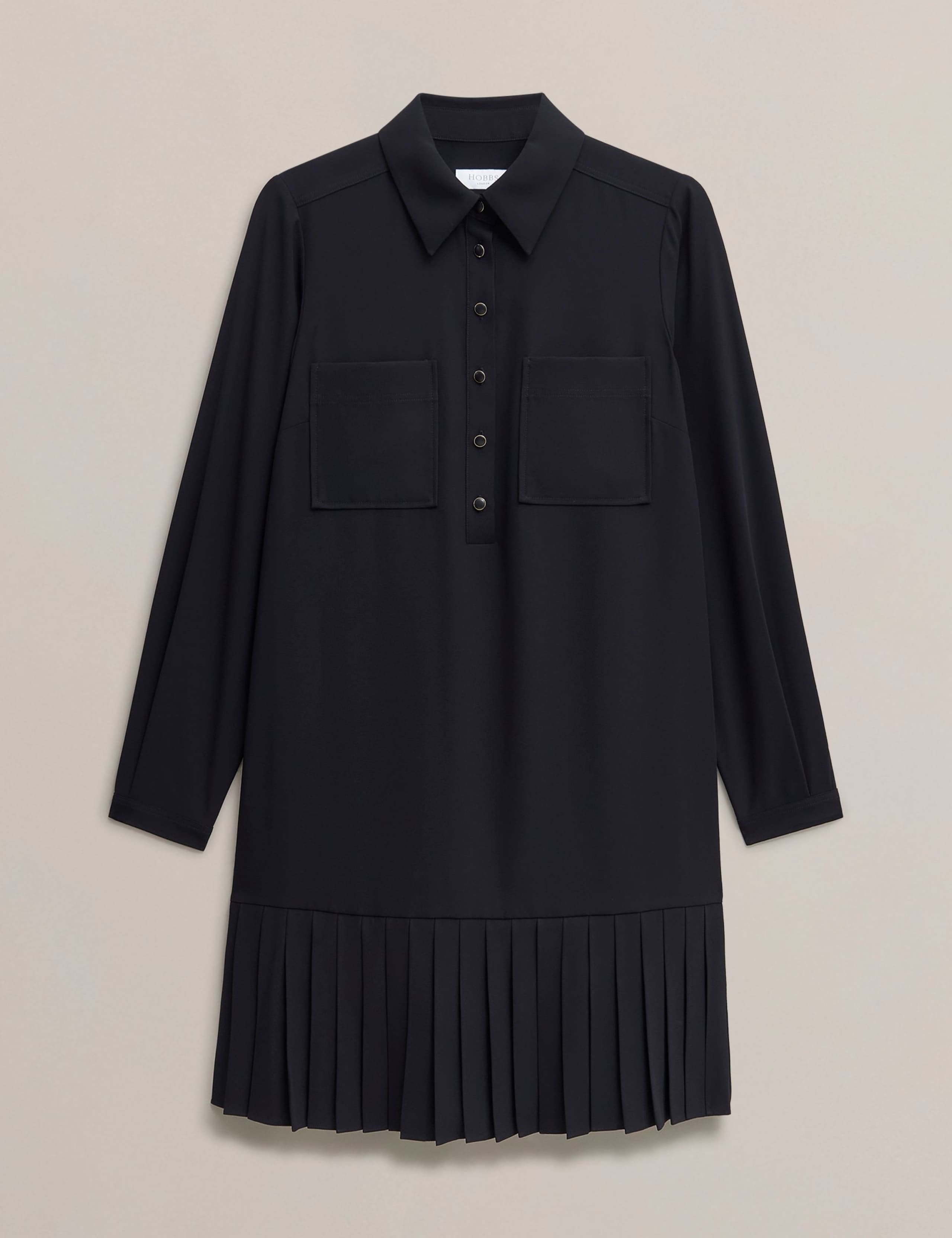 Button Front Knee Length Shirt Dress 2 of 6