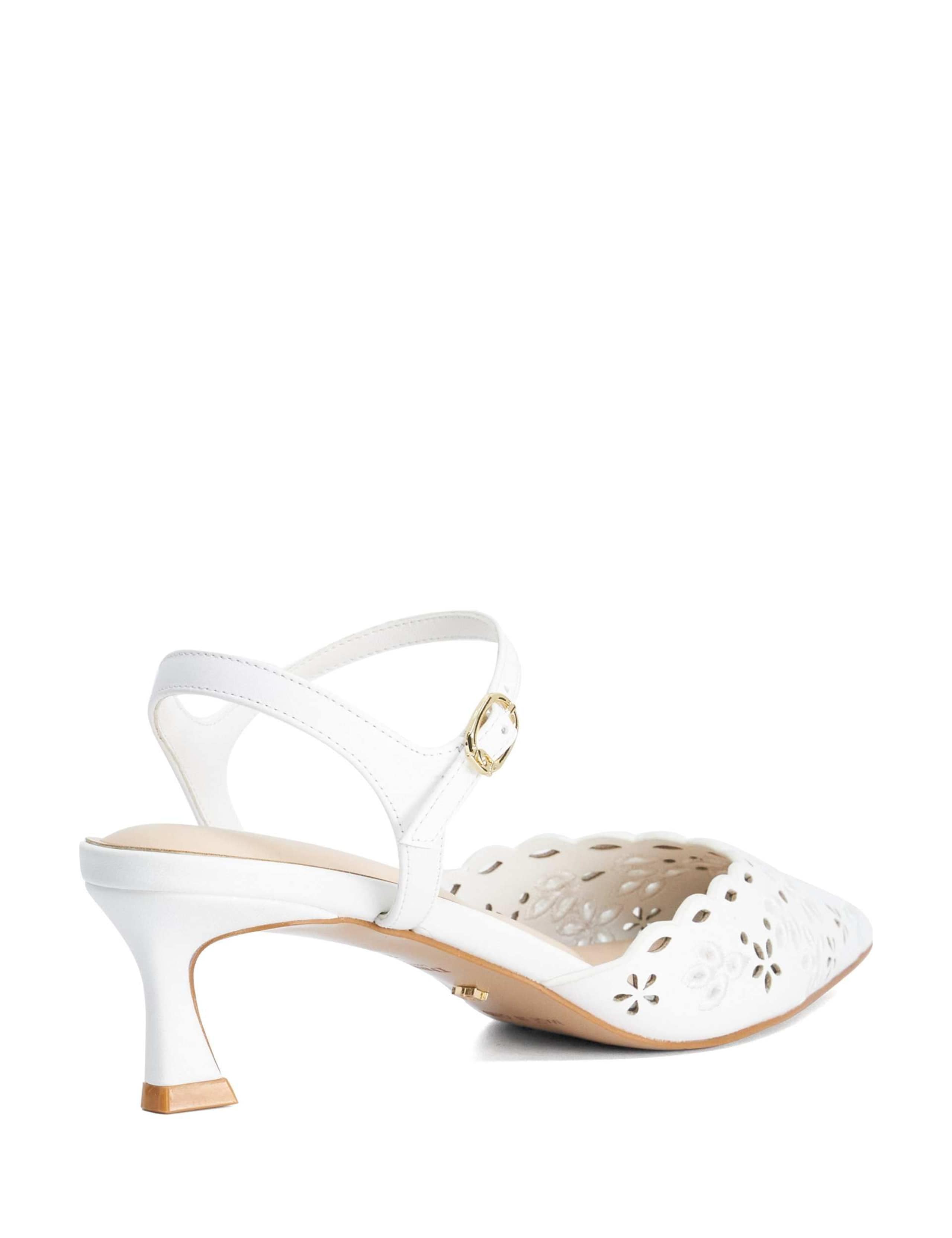 Leather Stiletto Heel Pointed Court Shoes 4 of 5