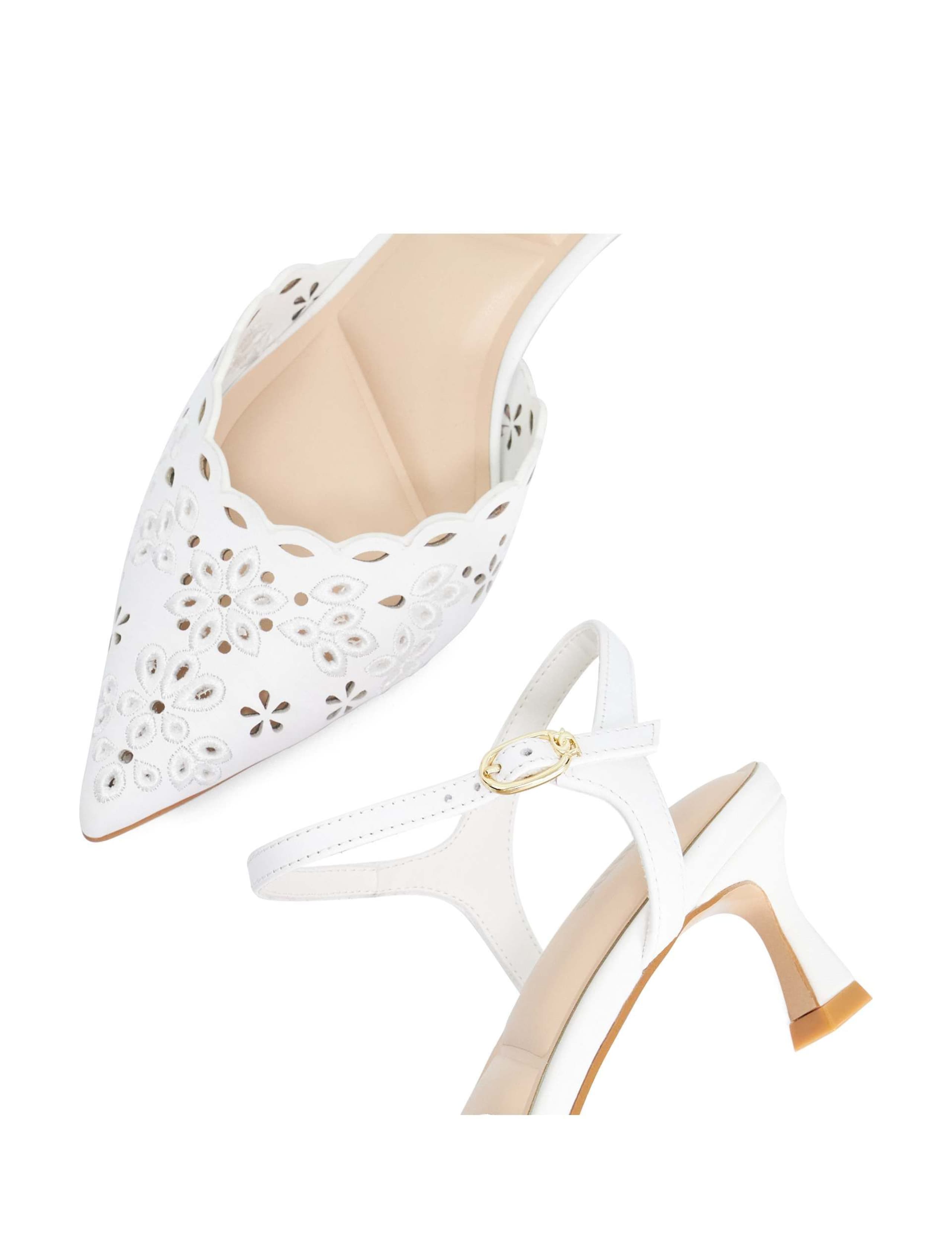 Leather Stiletto Heel Pointed Court Shoes 5 of 5