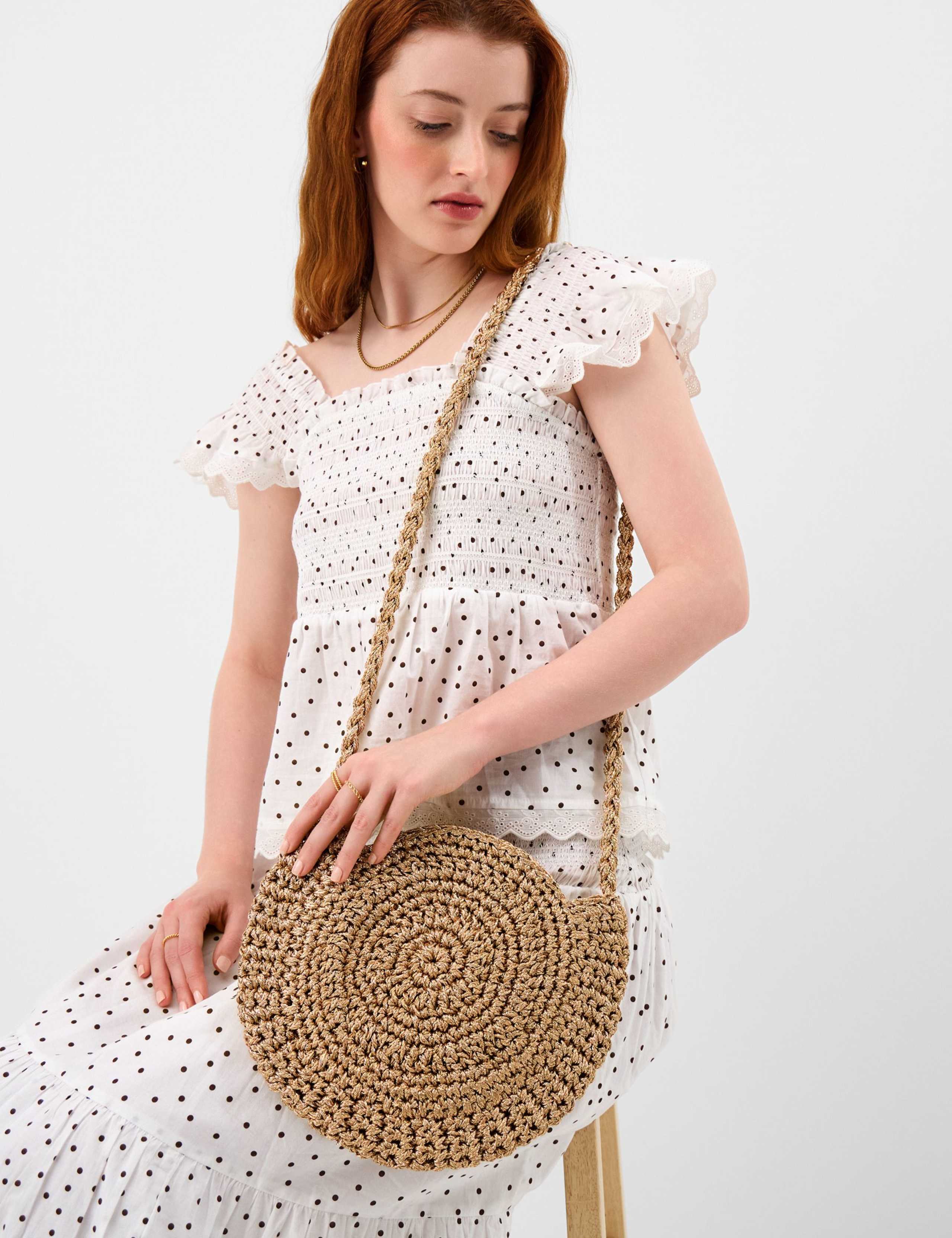 Metallic Braided Cross Body Bag 3 of 5