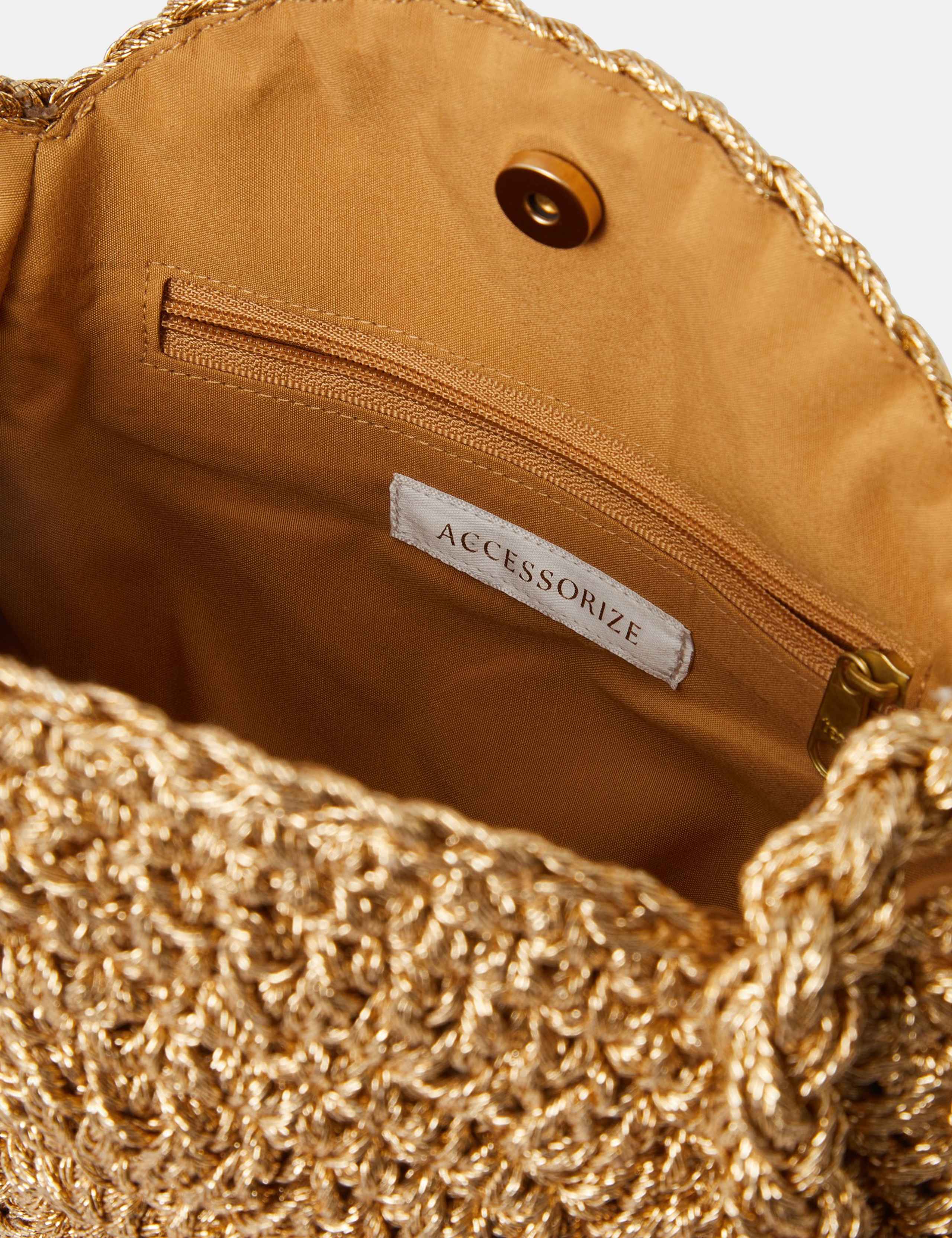 Metallic Braided Cross Body Bag 4 of 5