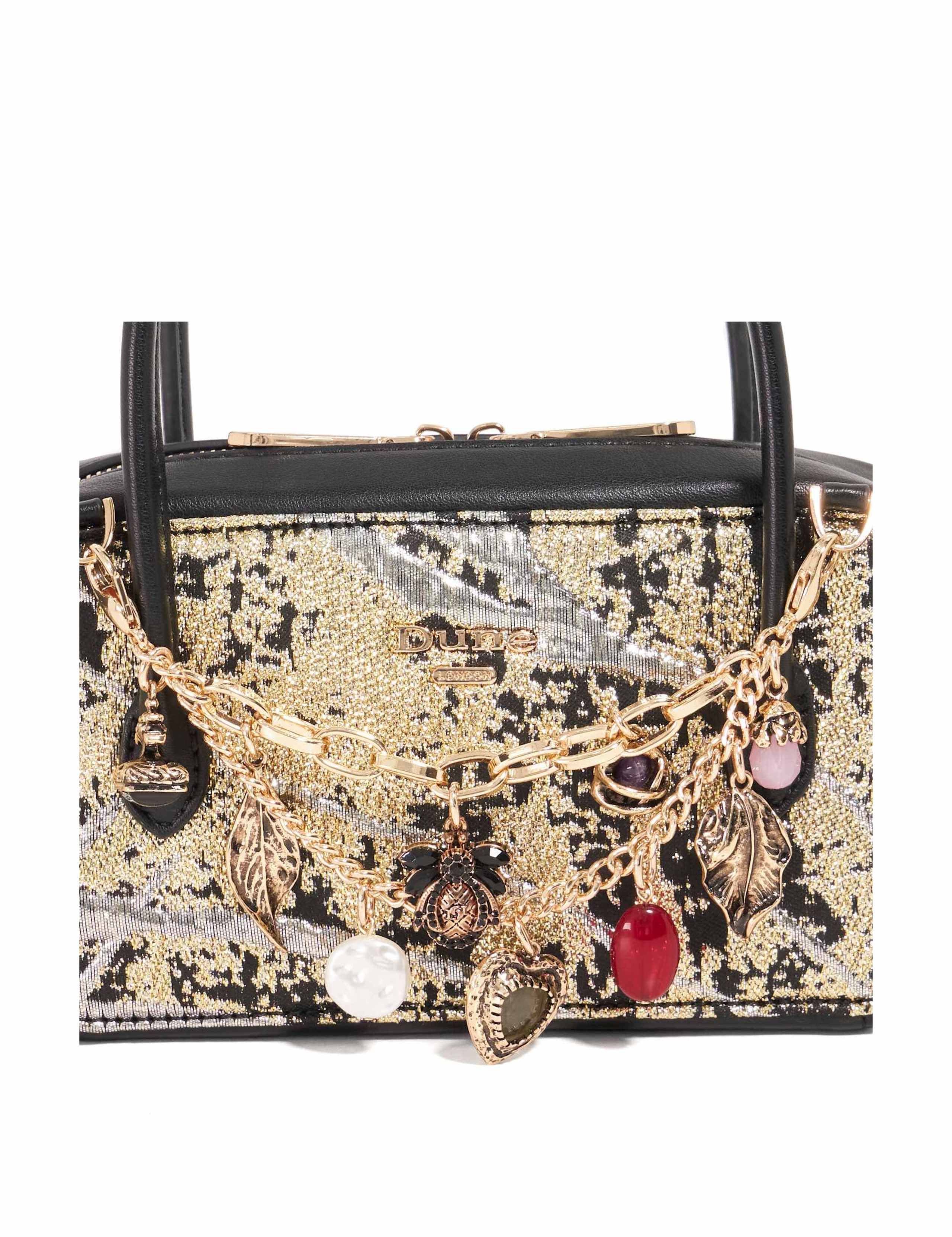 Metallic Charm Embellished Cross Body Bag 2 of 5