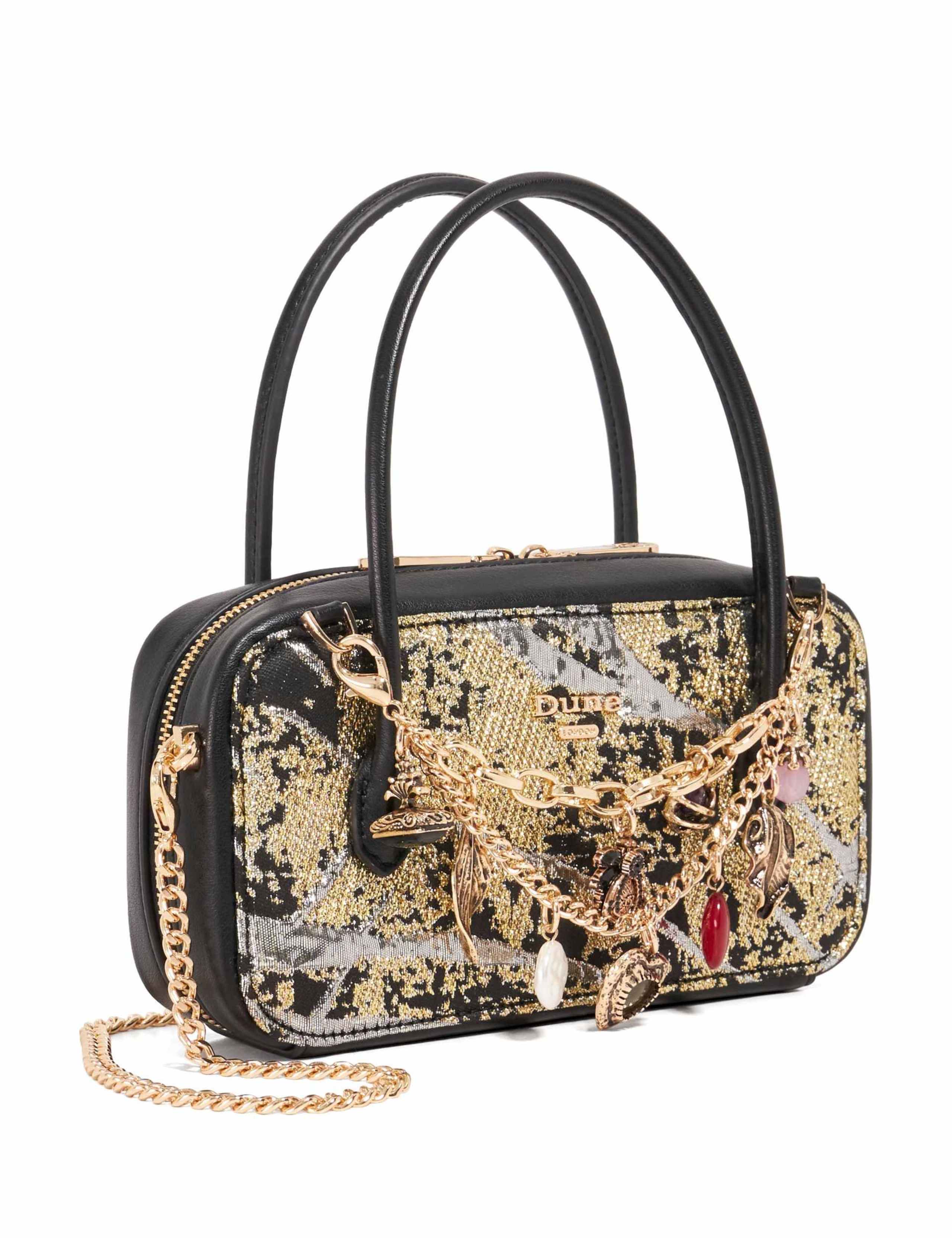 Metallic Charm Embellished Cross Body Bag 3 of 5