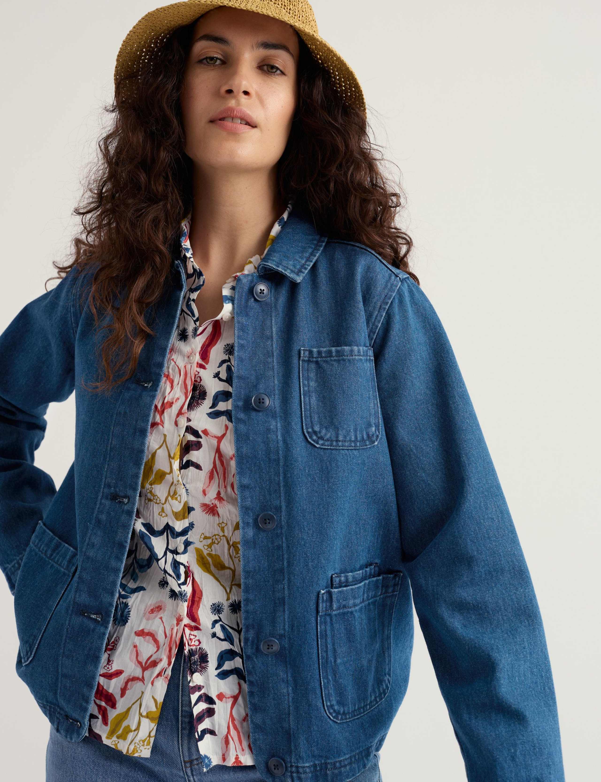 Denim Collared Jacket 3 of 5