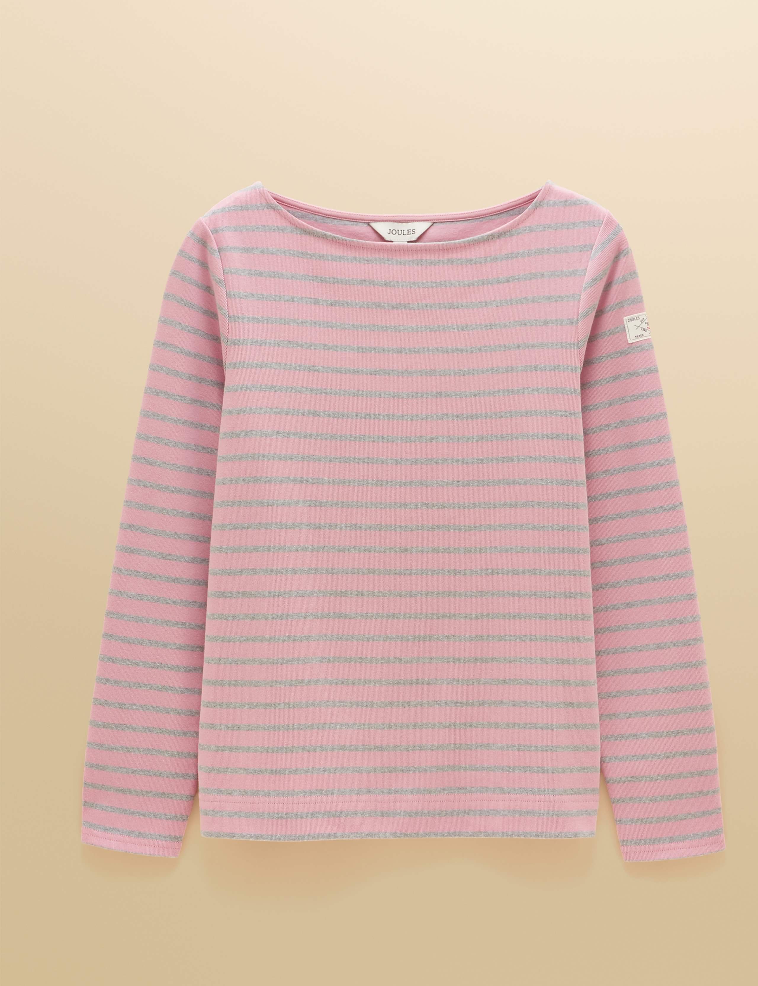 Pure Cotton Striped Slash Neck Top 2 of 8