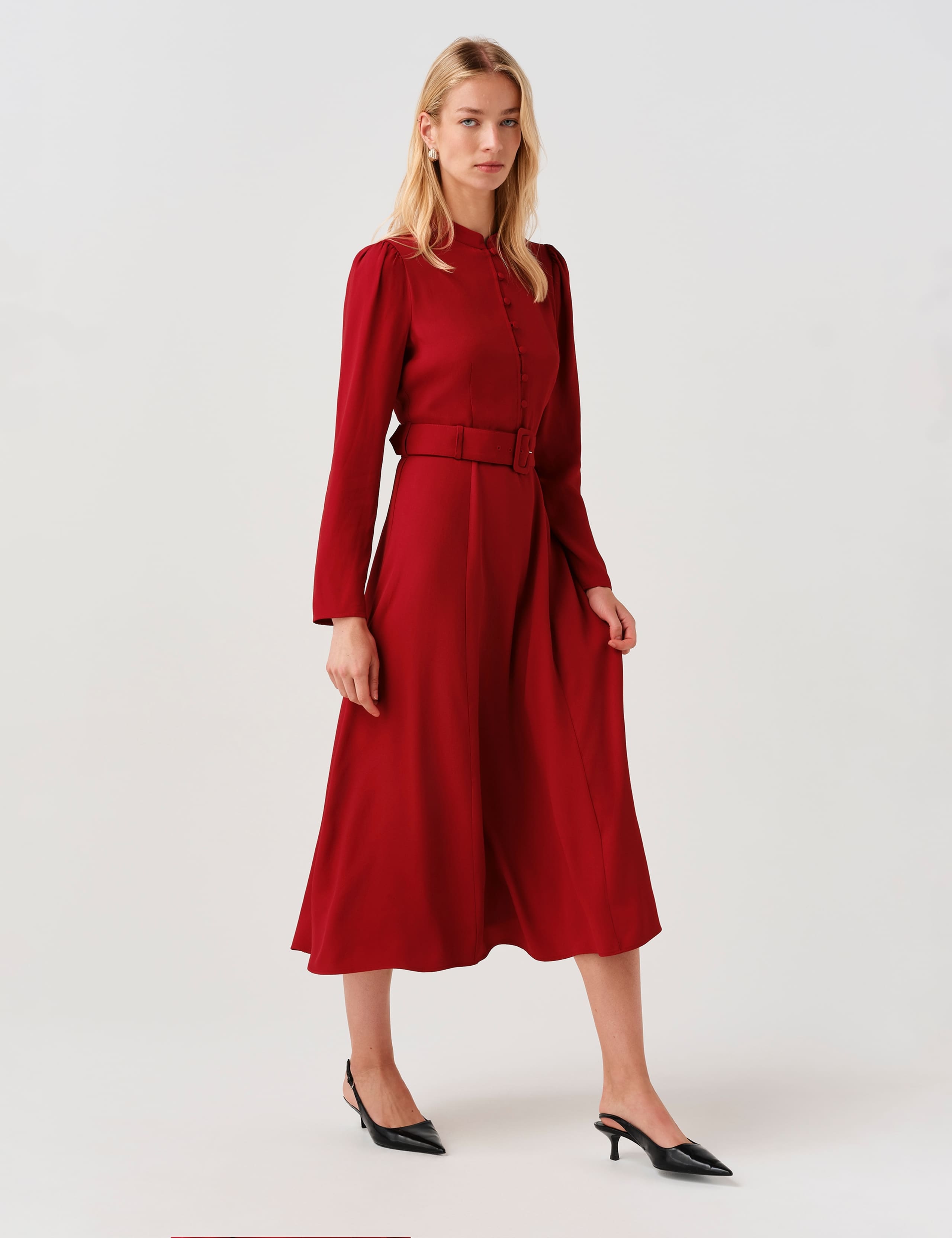 Belted Midi Waisted Dress 5 of 10