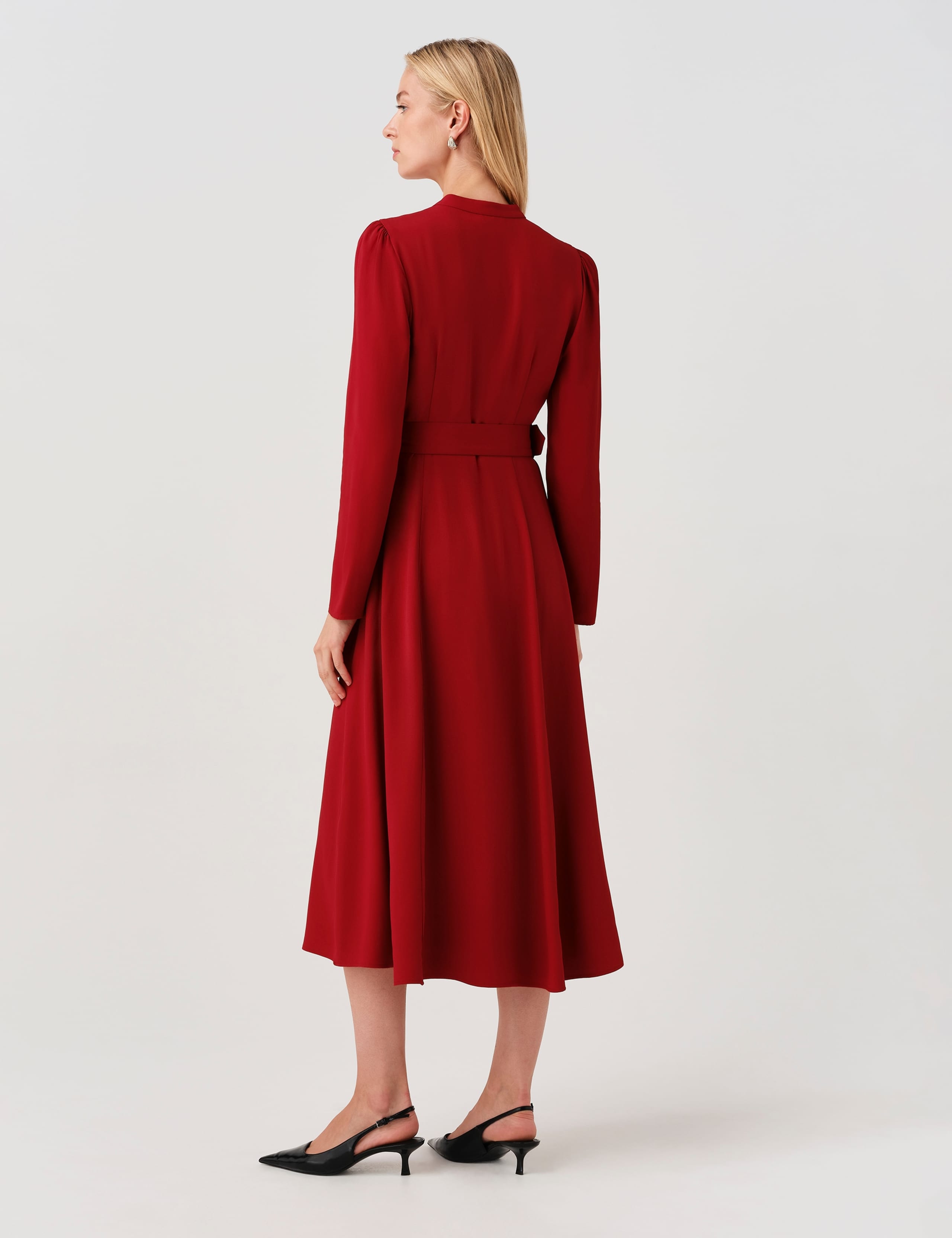 Belted Midi Waisted Dress 6 of 10