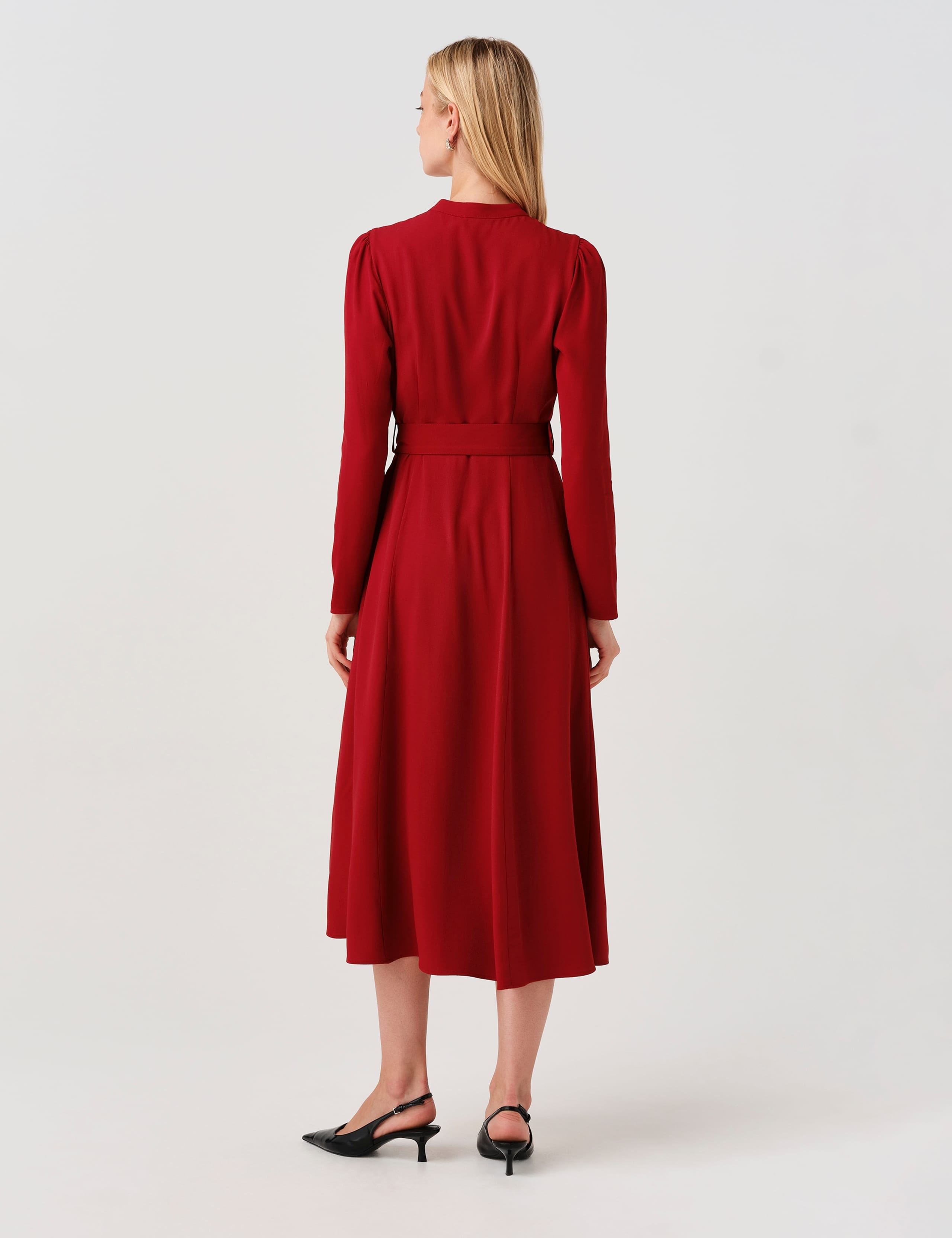 Belted Midi Waisted Dress 8 of 10