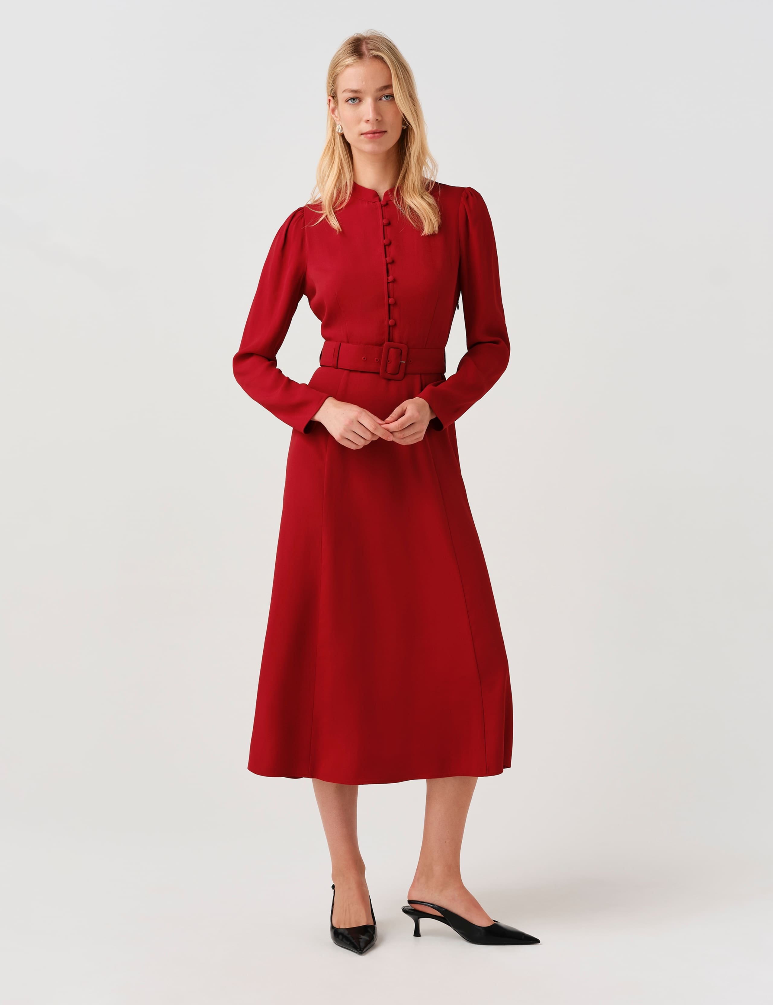 Belted Midi Waisted Dress 10 of 10