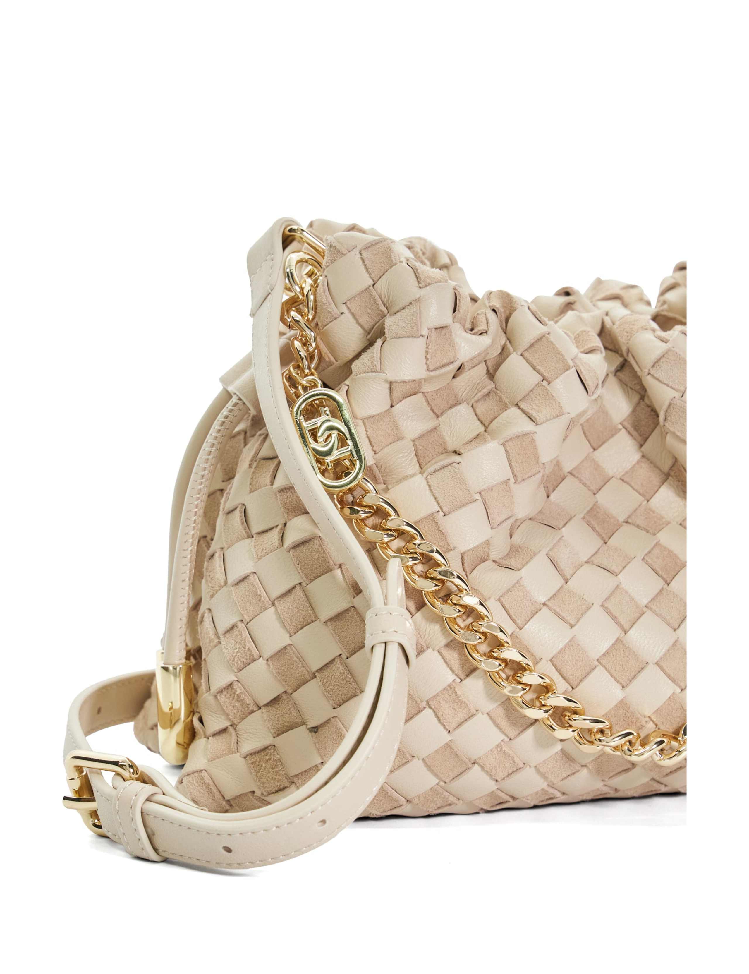 Leather Woven Drawstring Bag 6 of 7