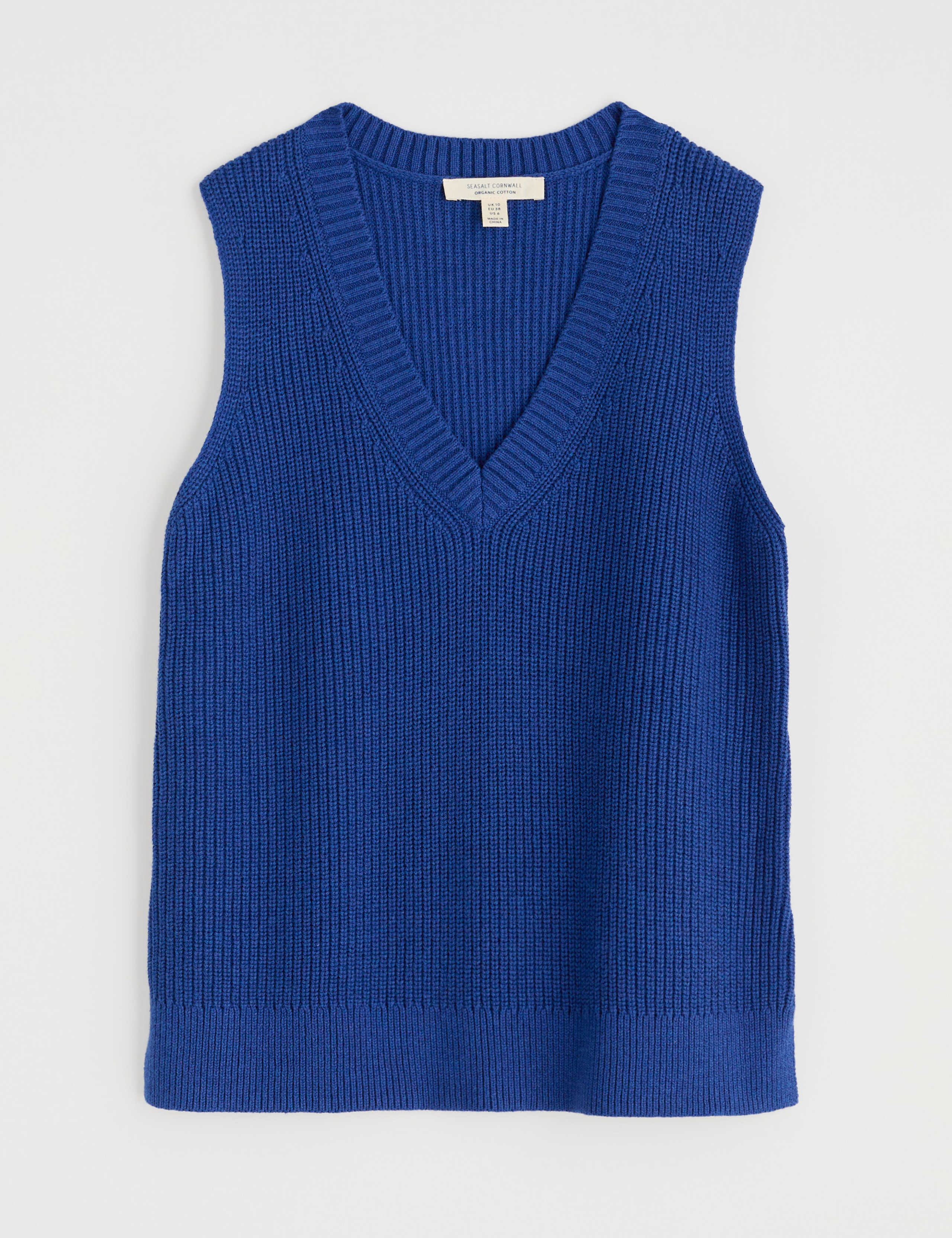 Pure Cotton Textured V-Neck Knitted Vest 2 of 4