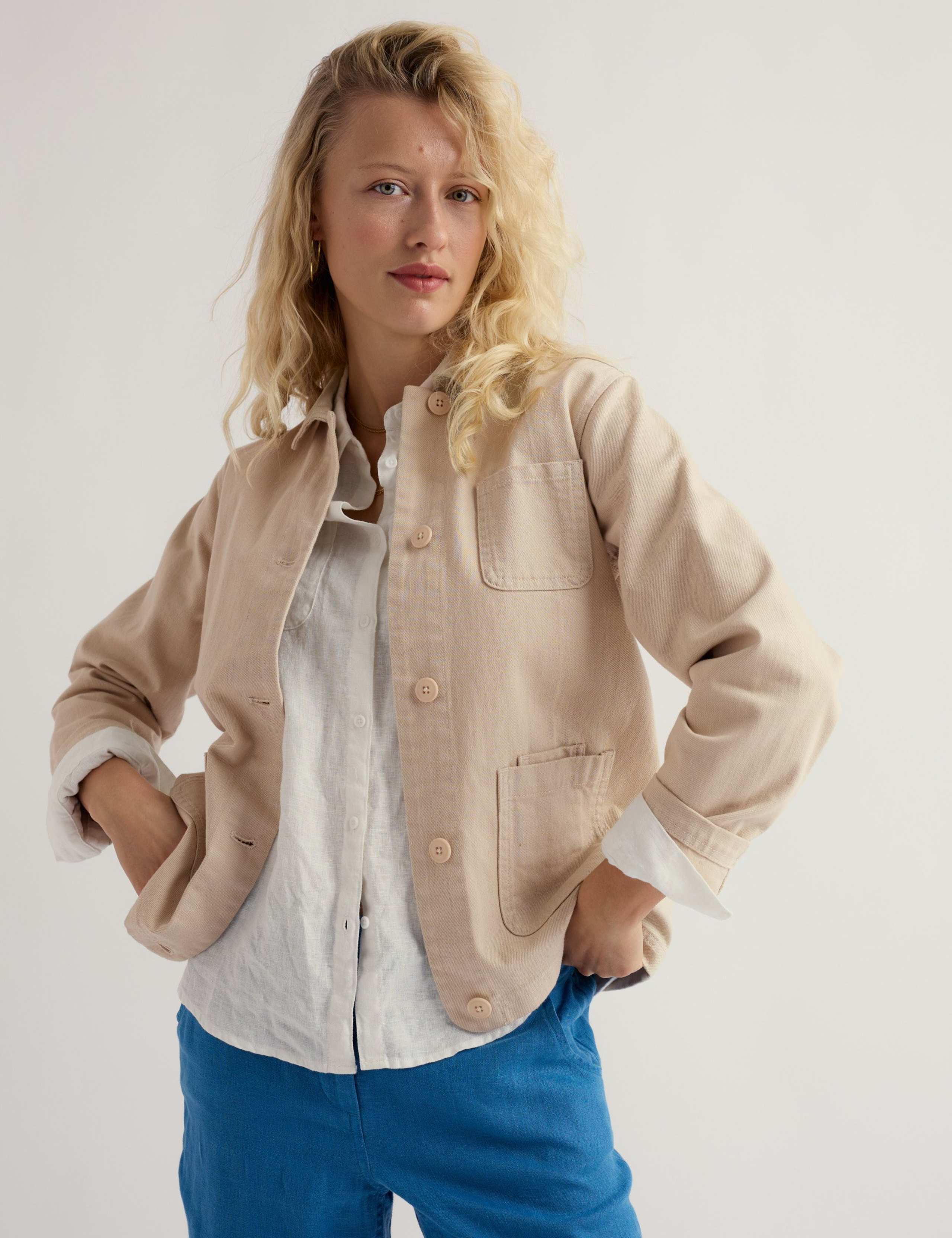 Denim Collared Jacket 3 of 5