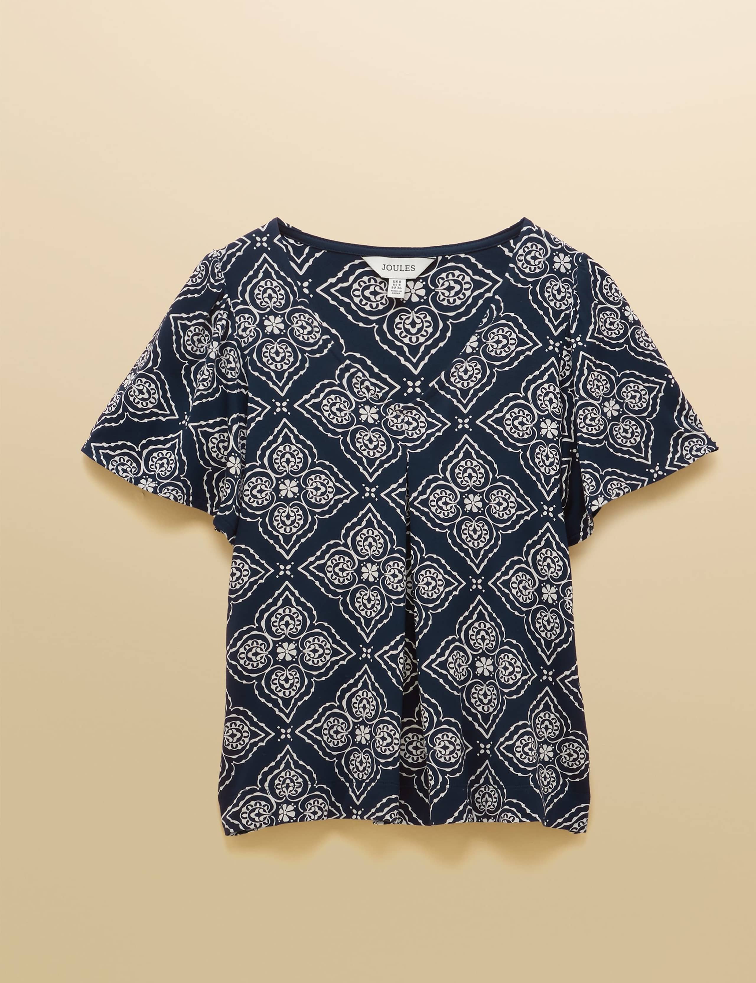 Printed V-Neck Top 2 of 8
