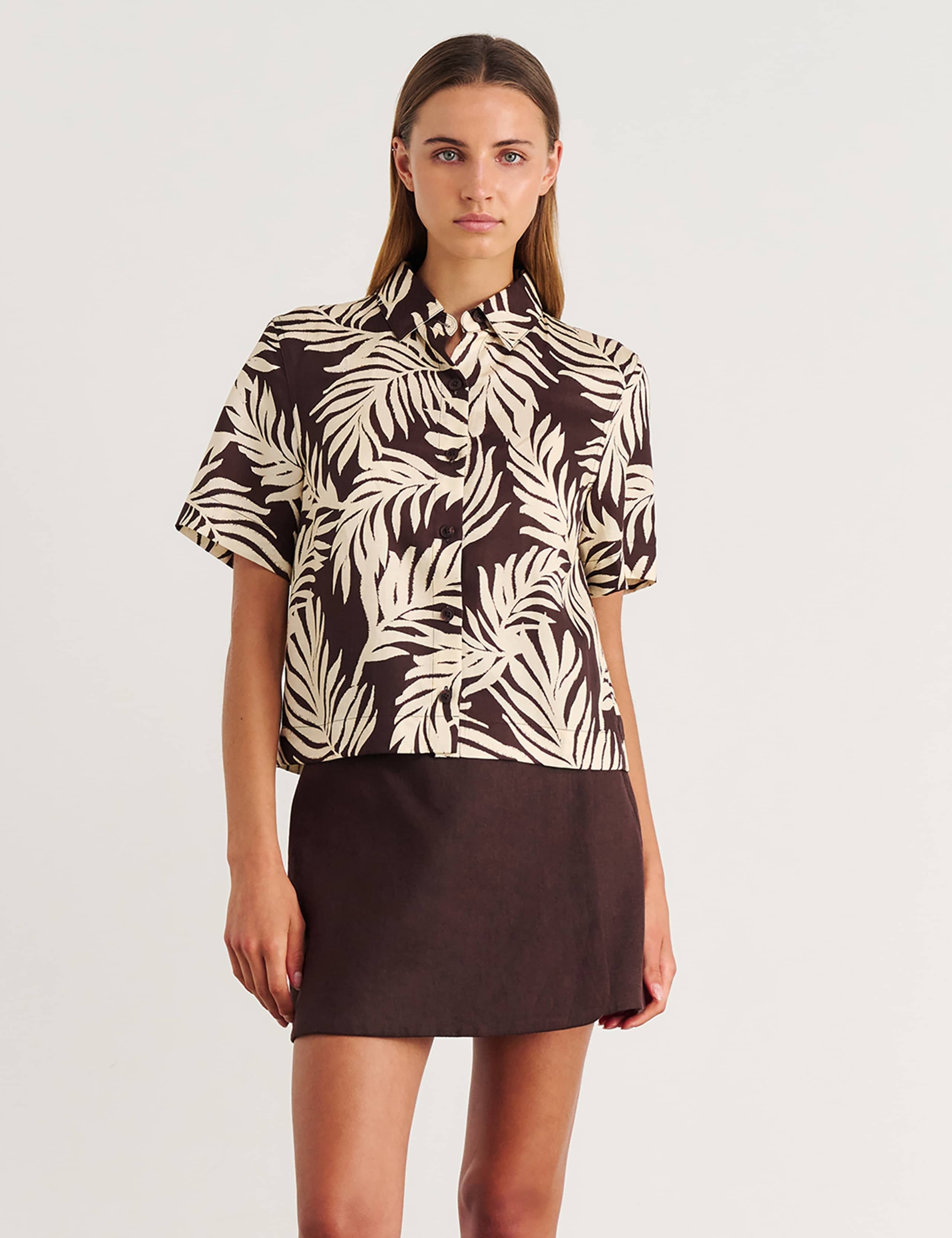 Lyocell Rich Printed Collared Shirt 1 of 8