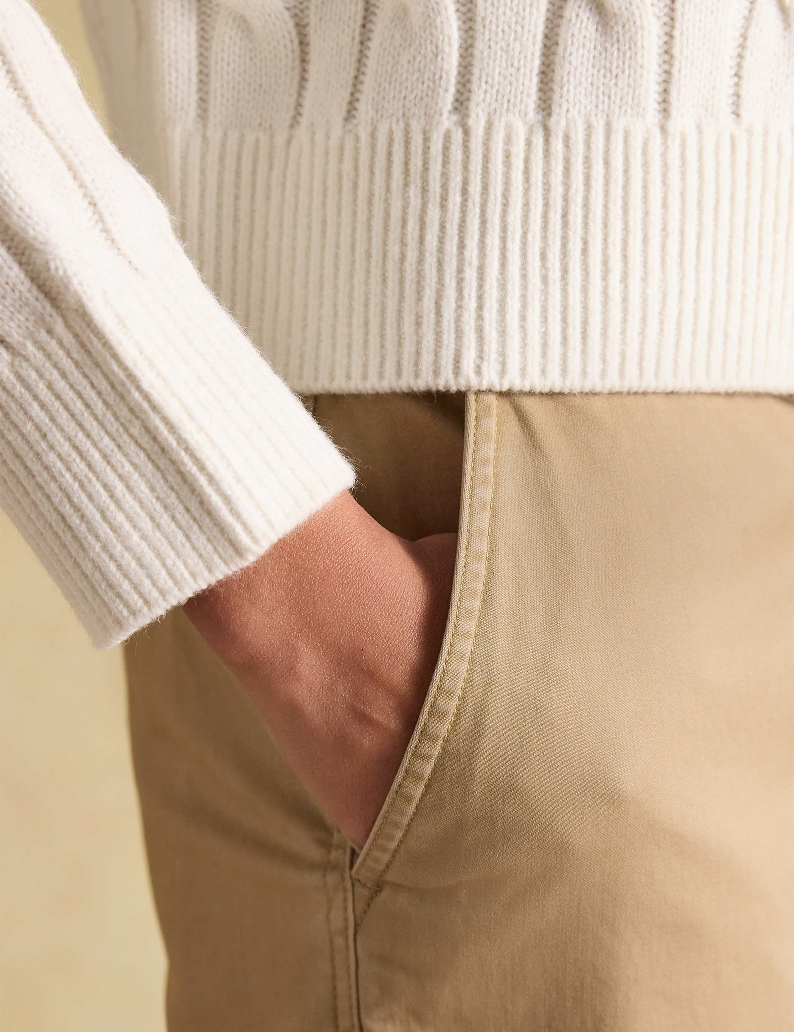 Cotton Rich Slim Fit Chino Trousers 5 of 8