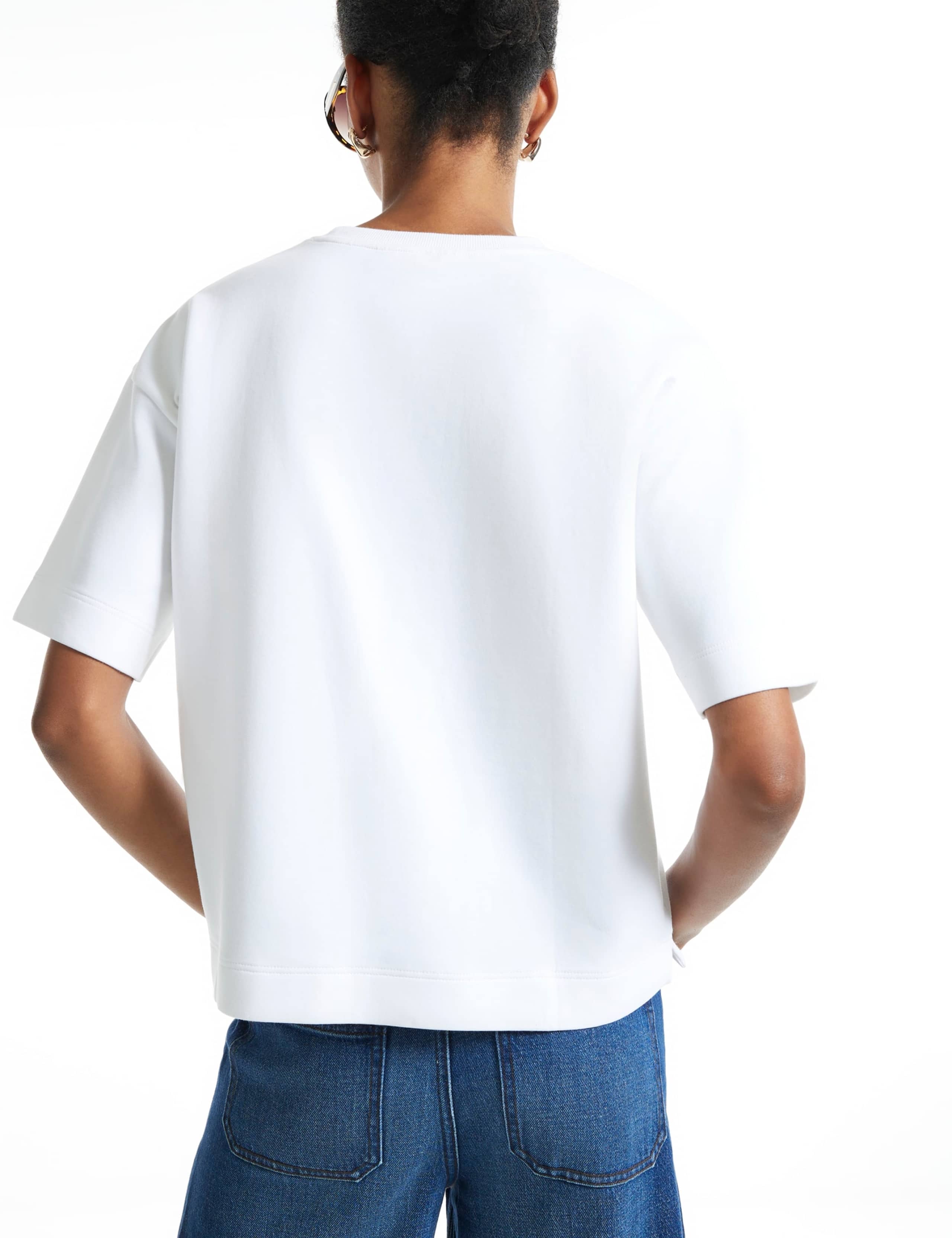 Cotton Rich Oversized Crew Neck T-Shirt 3 of 6