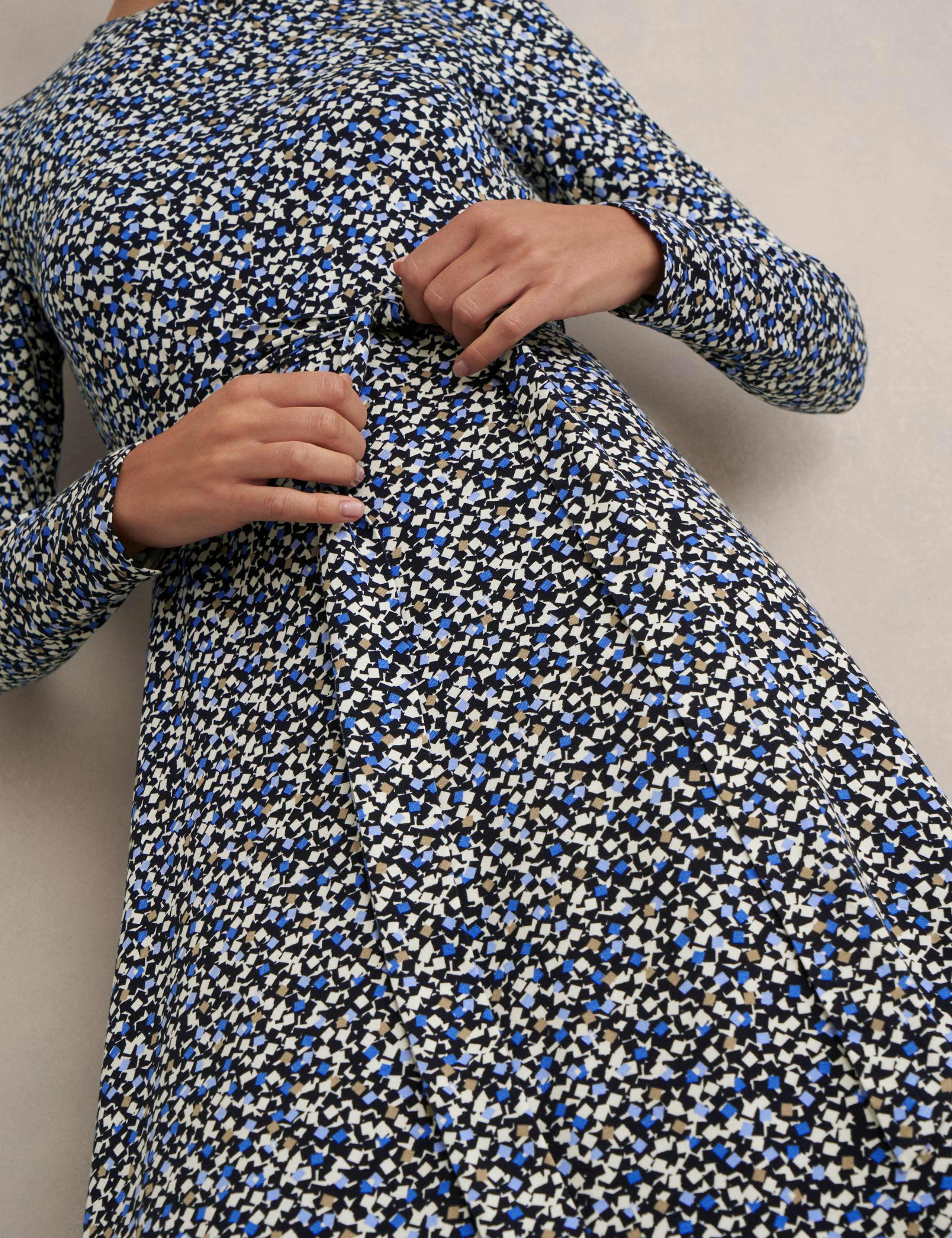 Jersey Geometric Midi Skater Dress 5 of 5