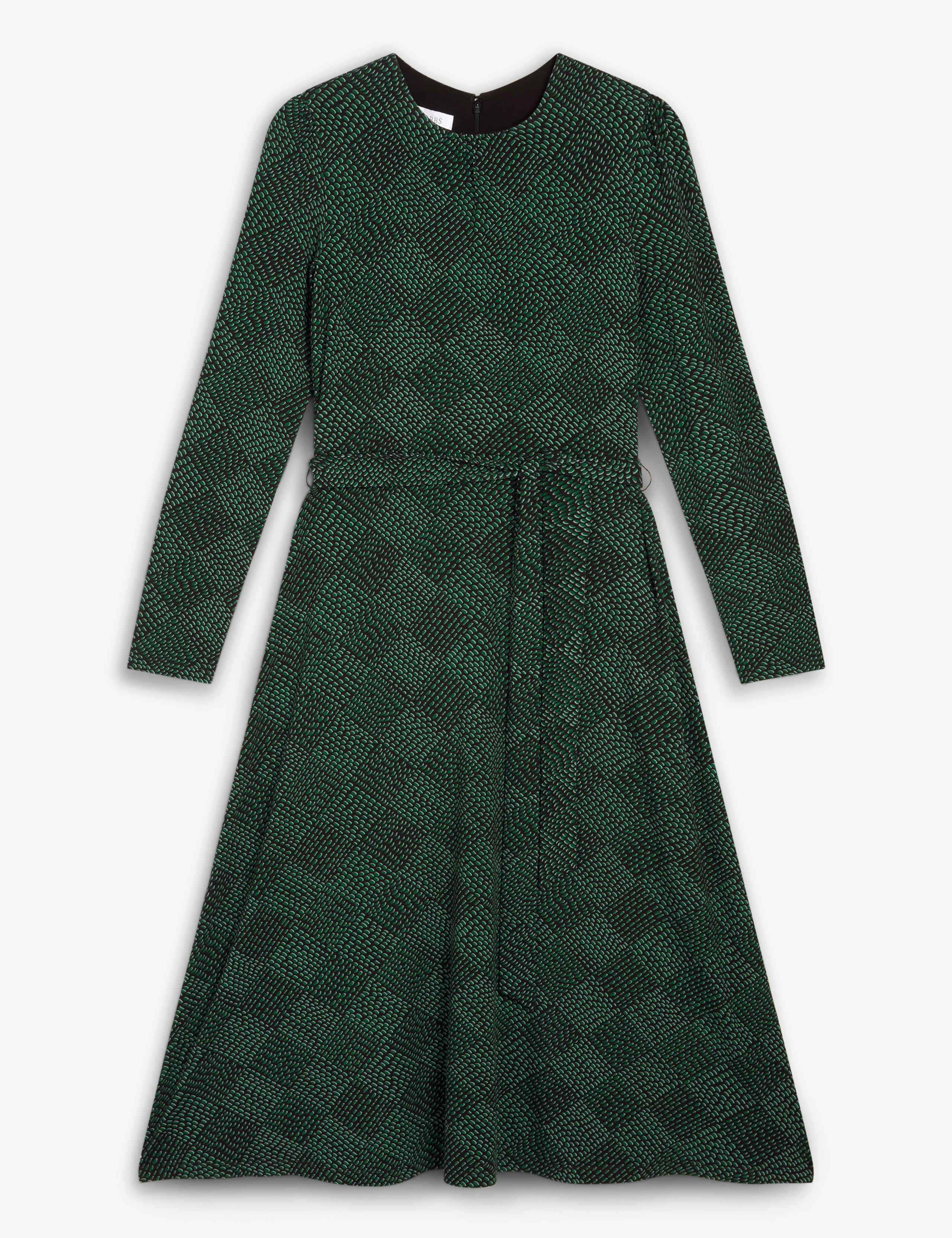 Jersey Geometric Midi Skater Dress 4 of 6
