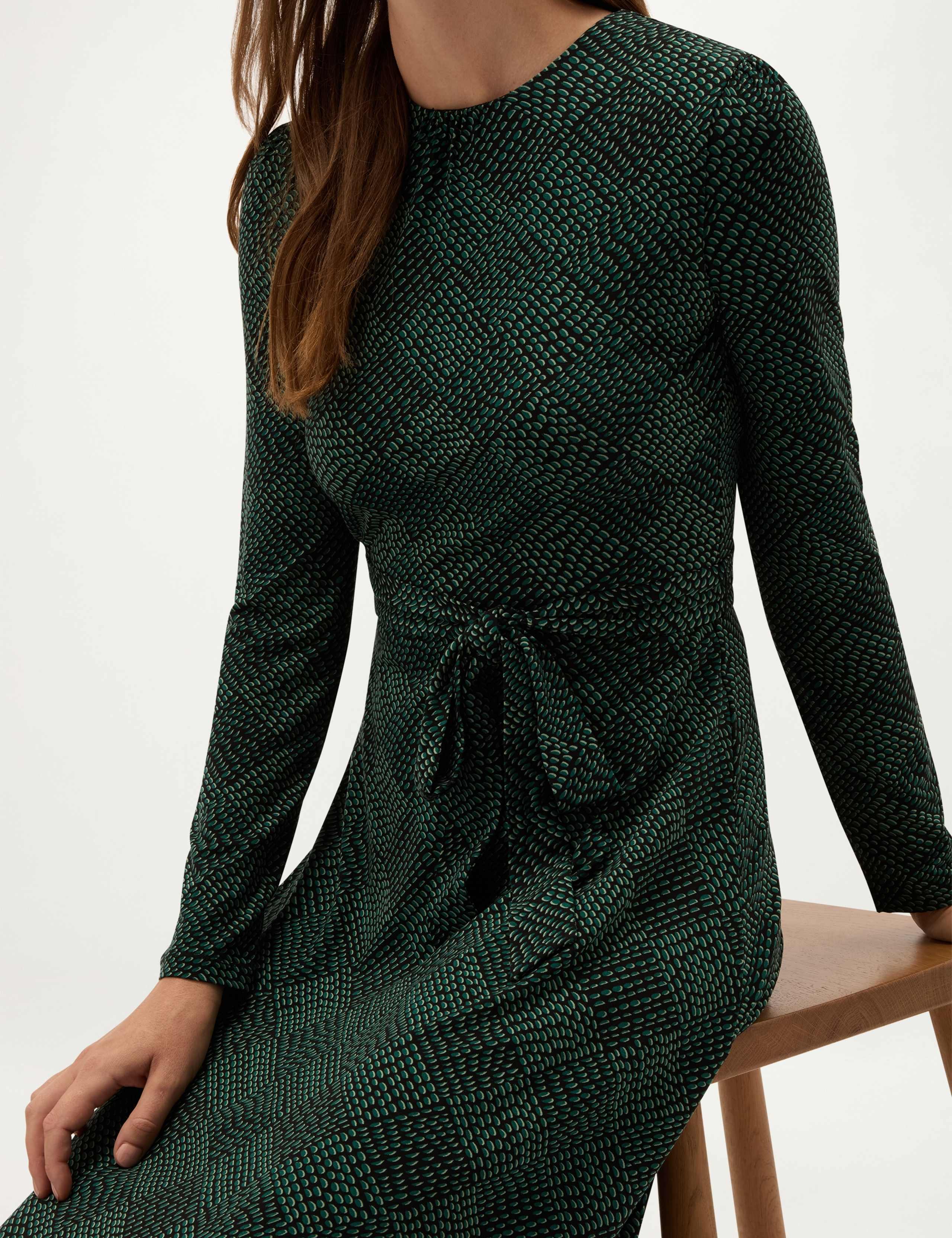 Jersey Geometric Midi Skater Dress 6 of 6