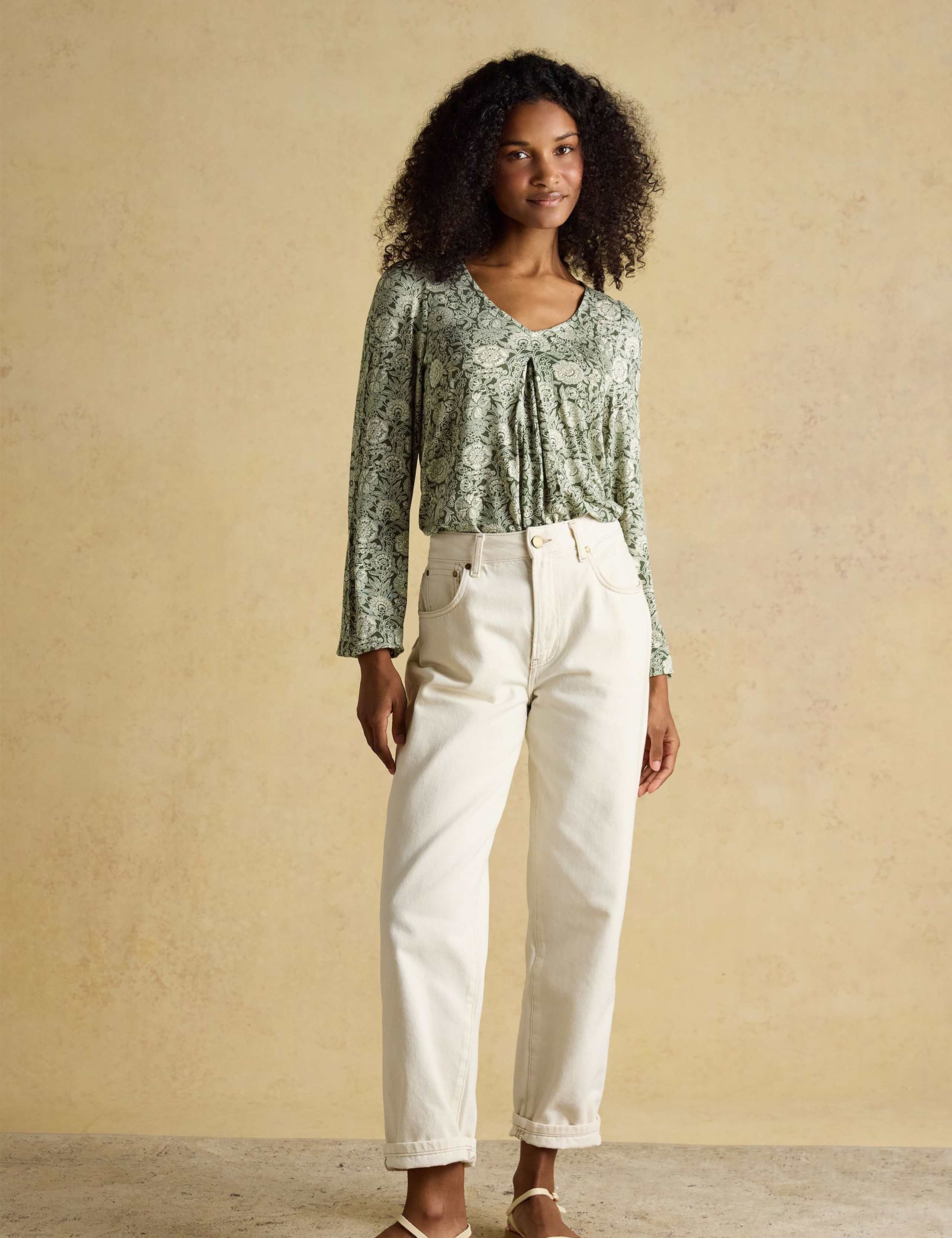 Floral V-Neck Top 1 of 7