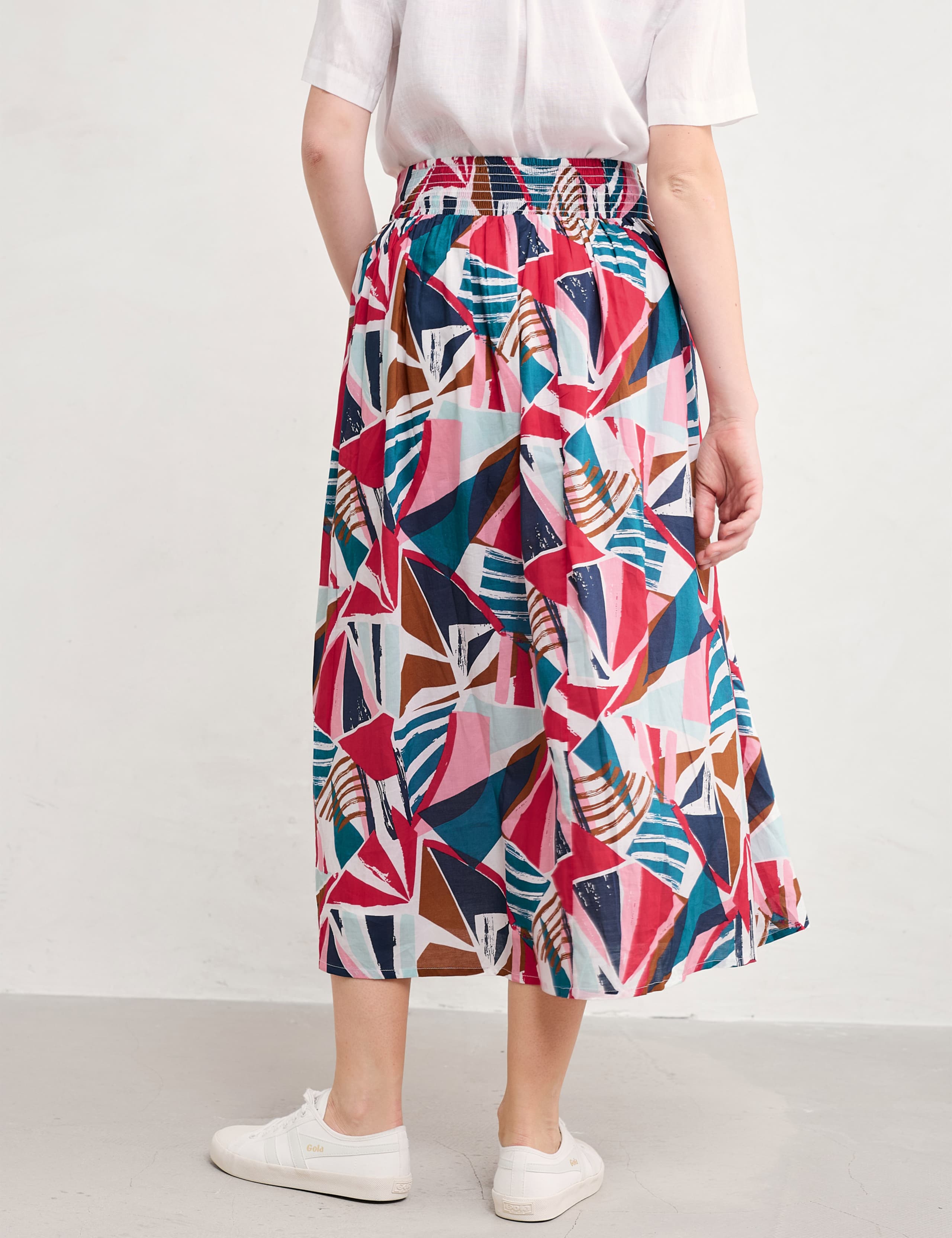 Pure Cotton Printed Midi A-Line Skirt 4 of 4