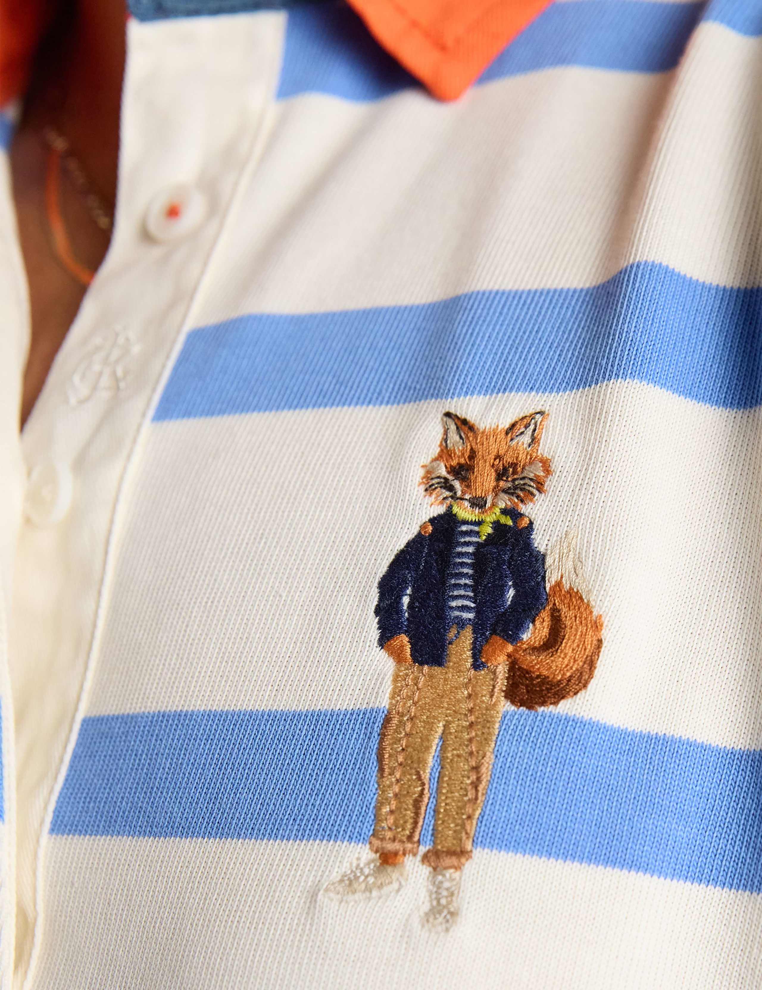 Pure Cotton Striped Fox Rugby Shirt 9 of 9