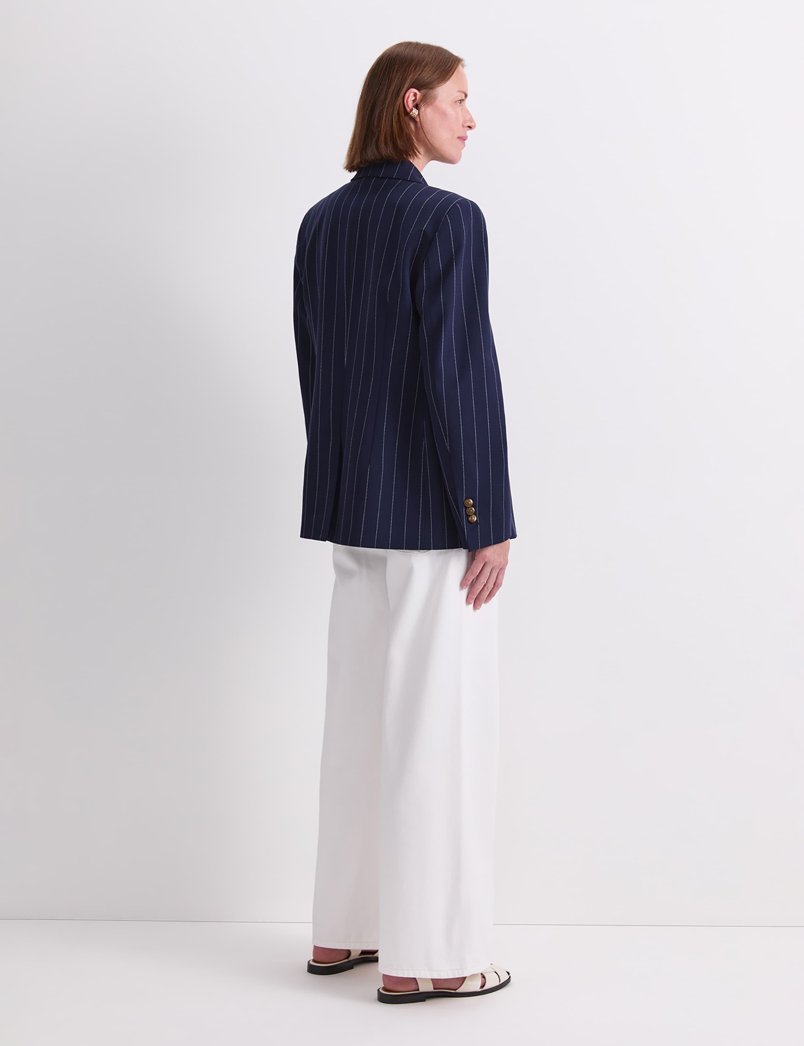 Pinstripe Double Breasted Blazer 3 of 8